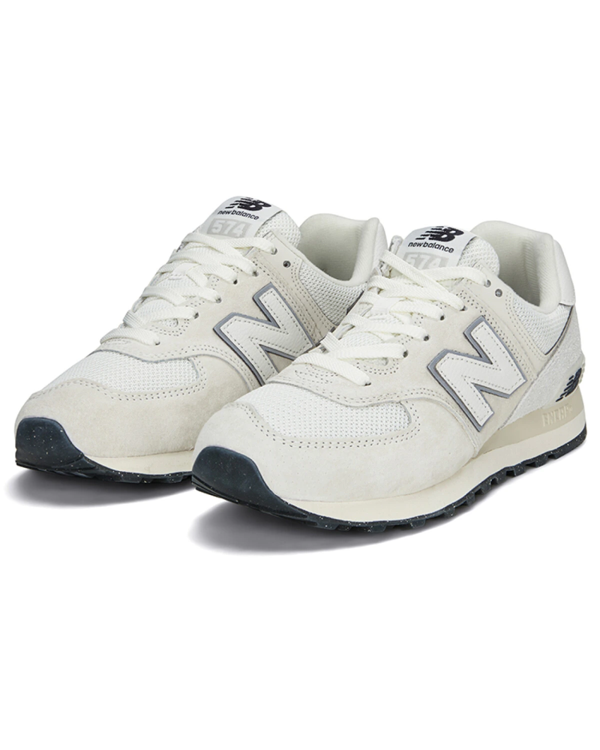 New Balance 574 унисекс кроссовки повседневные серо-белые картинка