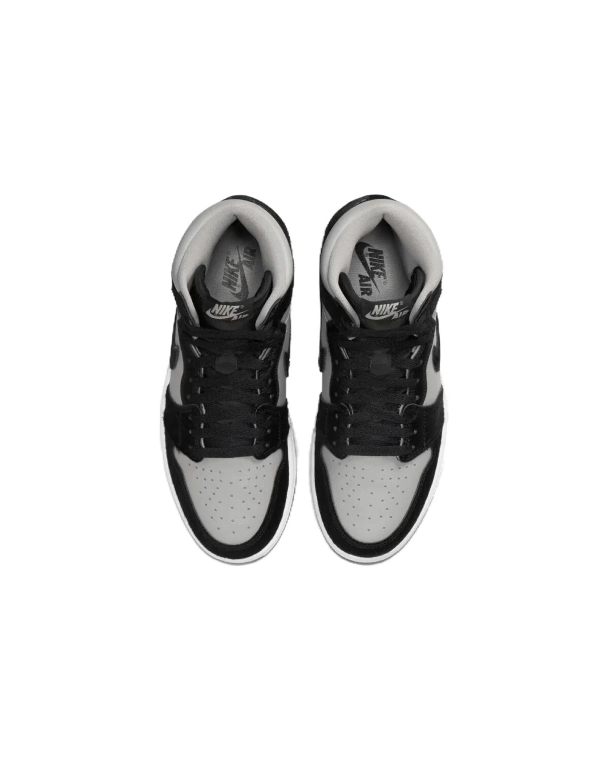 Jordan Air Jordan 1 женские кроссовки высокие чёрно-серые картинка