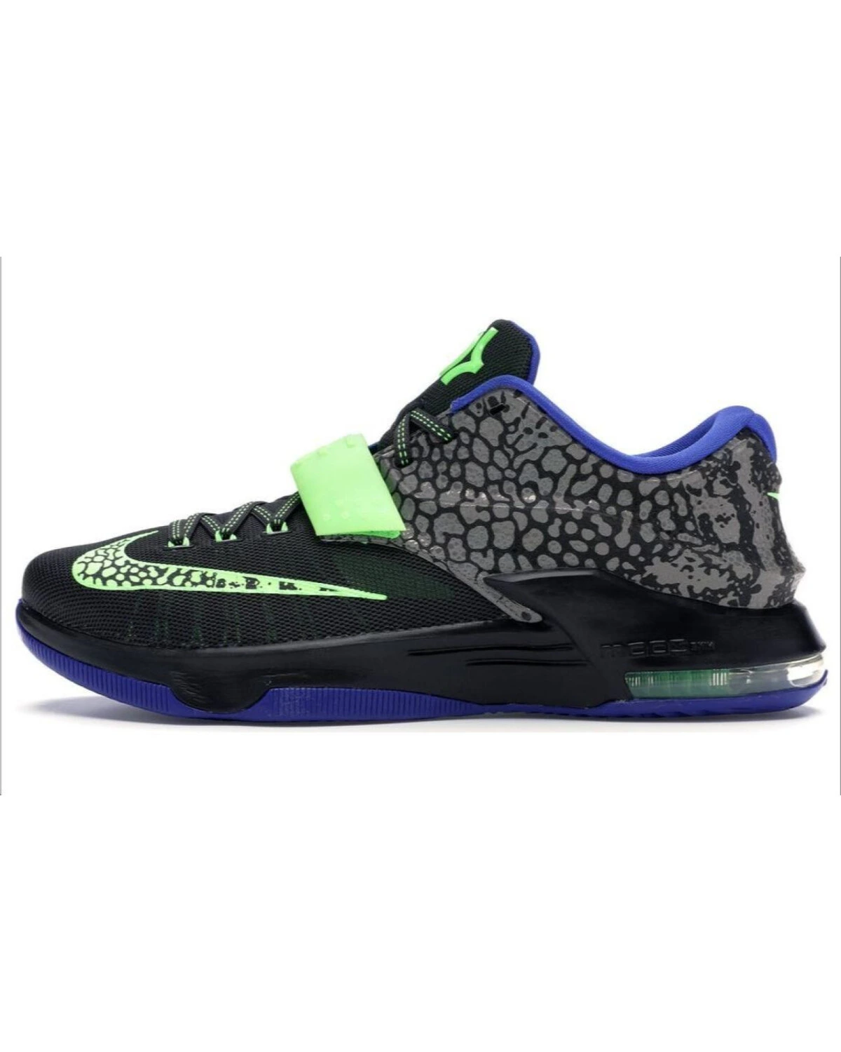 Nike KD 7 Electric Eel мужские кроссовки спортивные серо-зеленые картинка