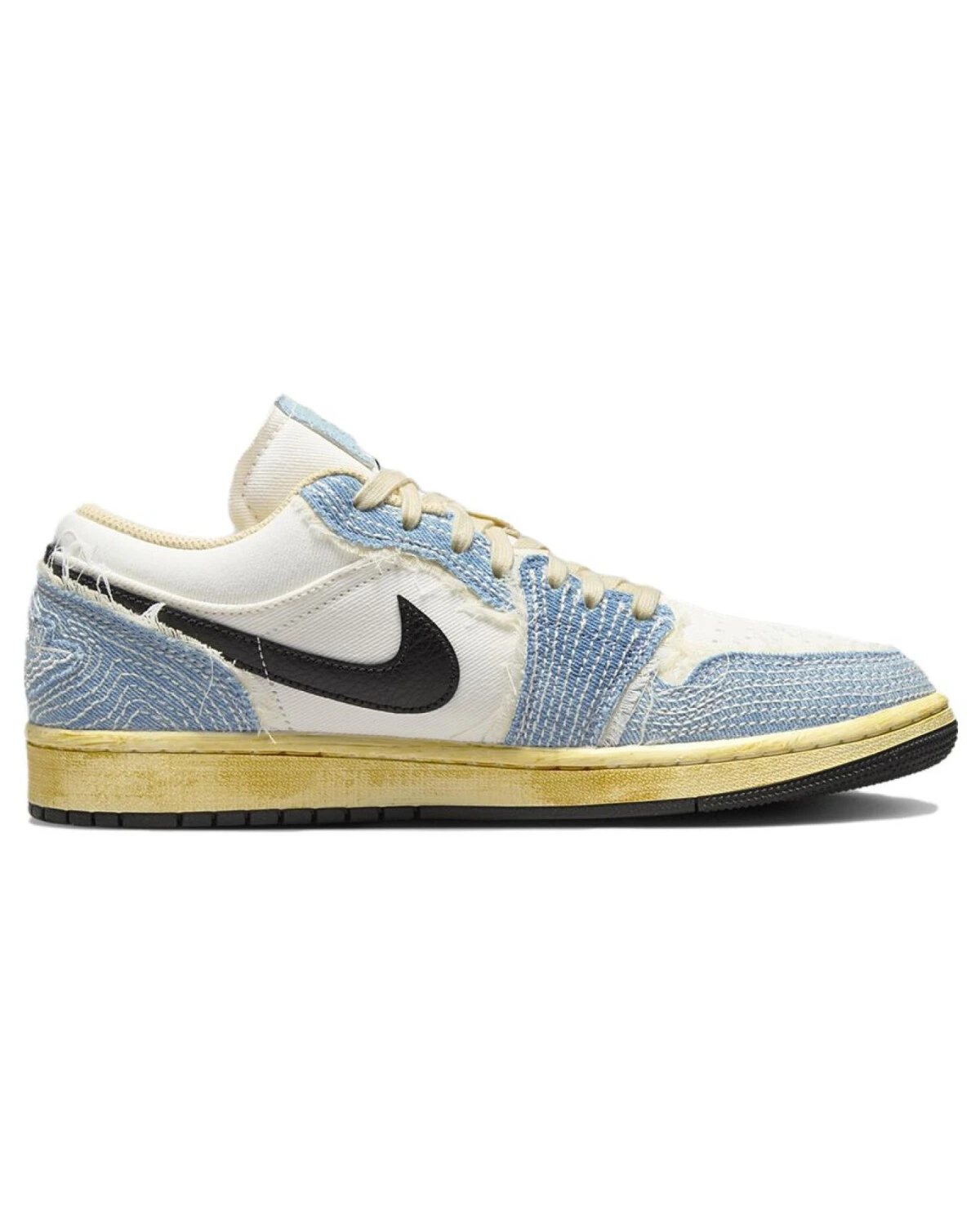 Jordan Air Jordan 1 Low Top унисекс кроссовки бело-сине-черные из кожи картинка