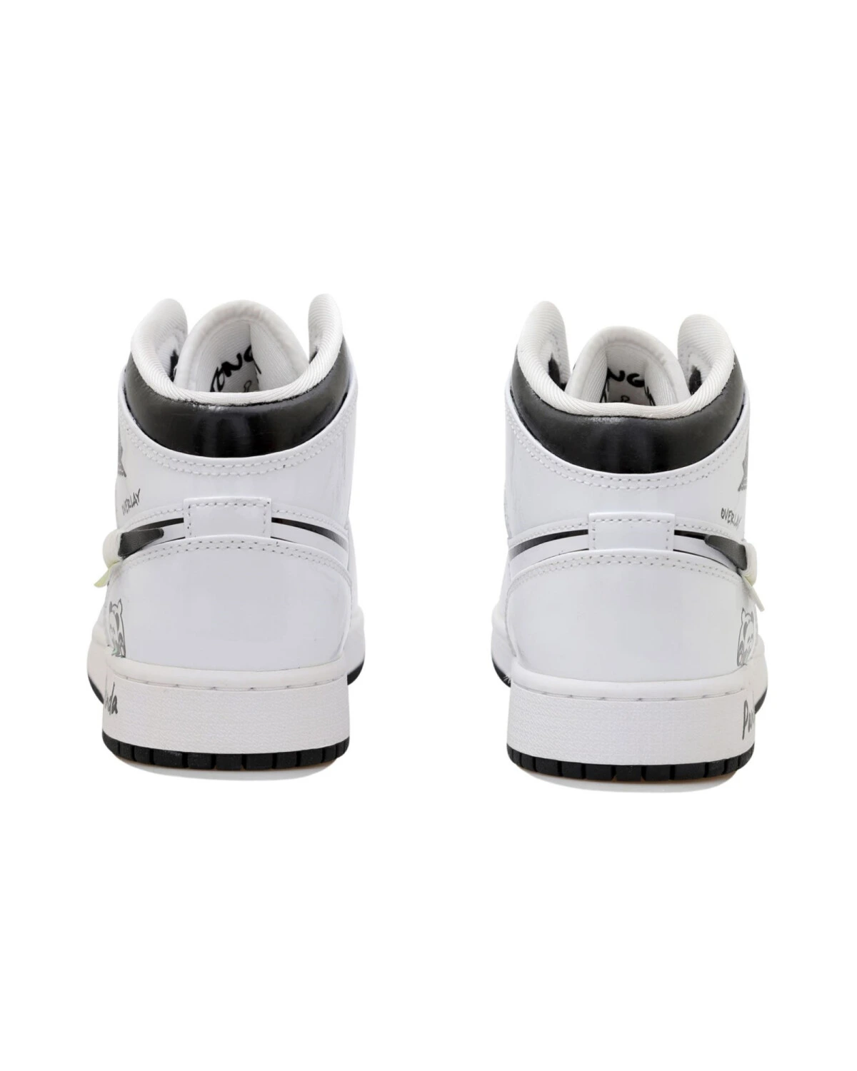 Jordan Air Jordan 1 женские баскетбольные кроссовки бело-черные картинка