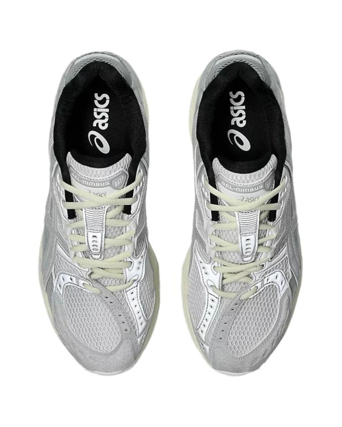 Asics GEL-Nimbus 10.1 White/Sheet Rock мужские и женские кроссовки для бега бело-серебряные картинка