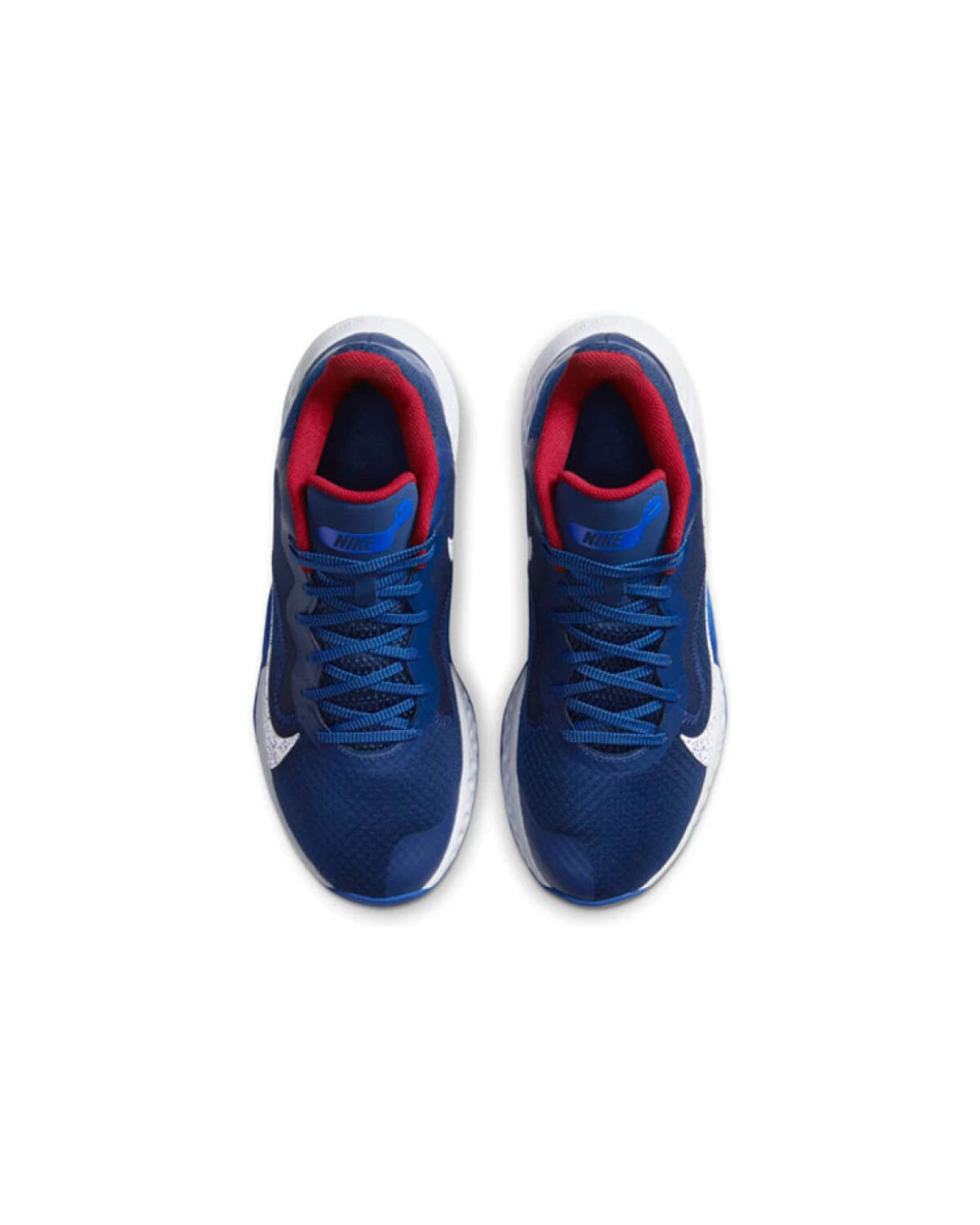 Nike Renew Elevate мужские баскетбольные кроссовки тканевые с амортизацией сине-белые с красным картинка