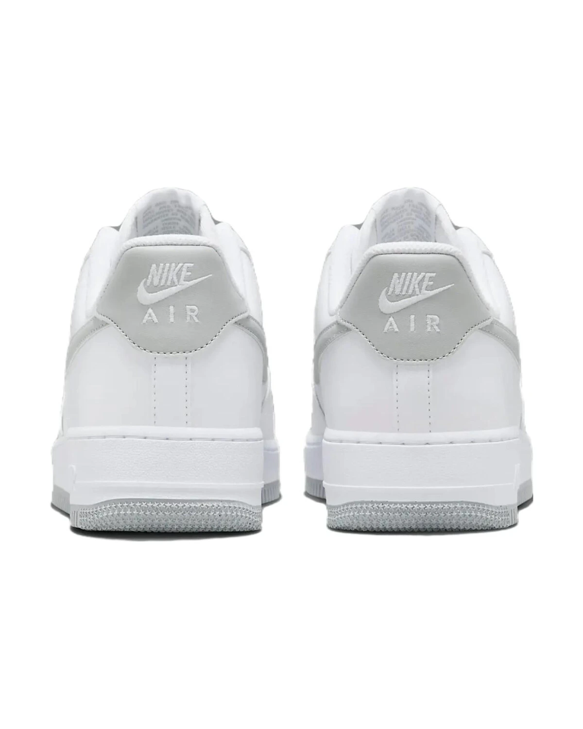 Nike Air Force 1 унисекс кроссовки кожаные бело-серые картинка