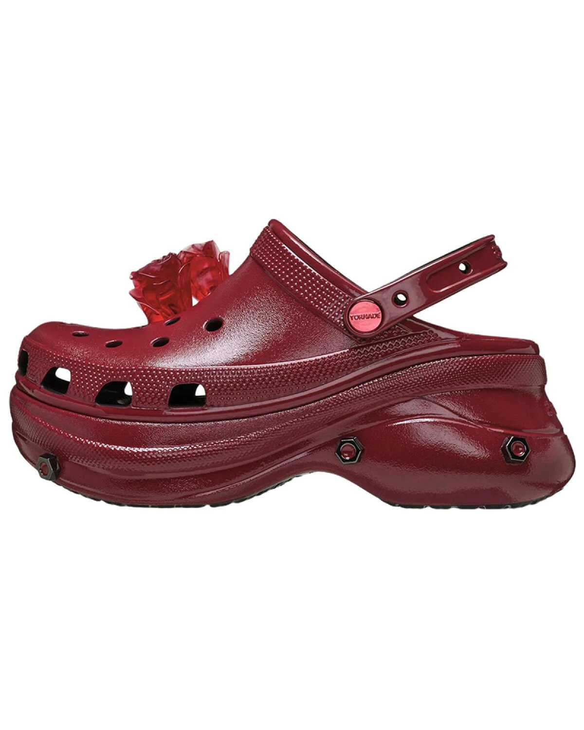 Crocs Classic Bae Clog женские сабо платформа красные картинка