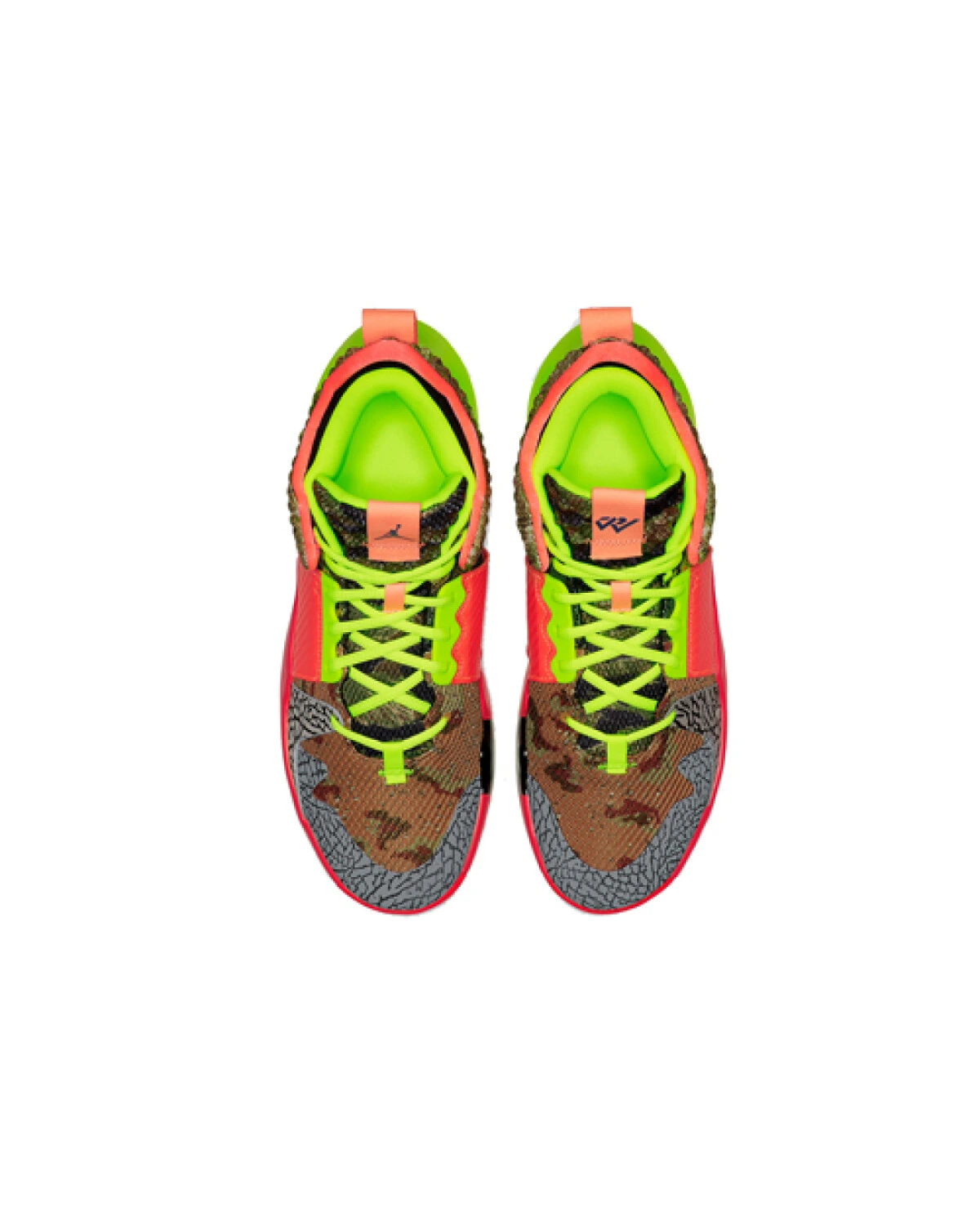 Jordan Why Not Zer0,2 унисекс баскетбольные кроссовки камуфляжные оранжево-зеленые картинка