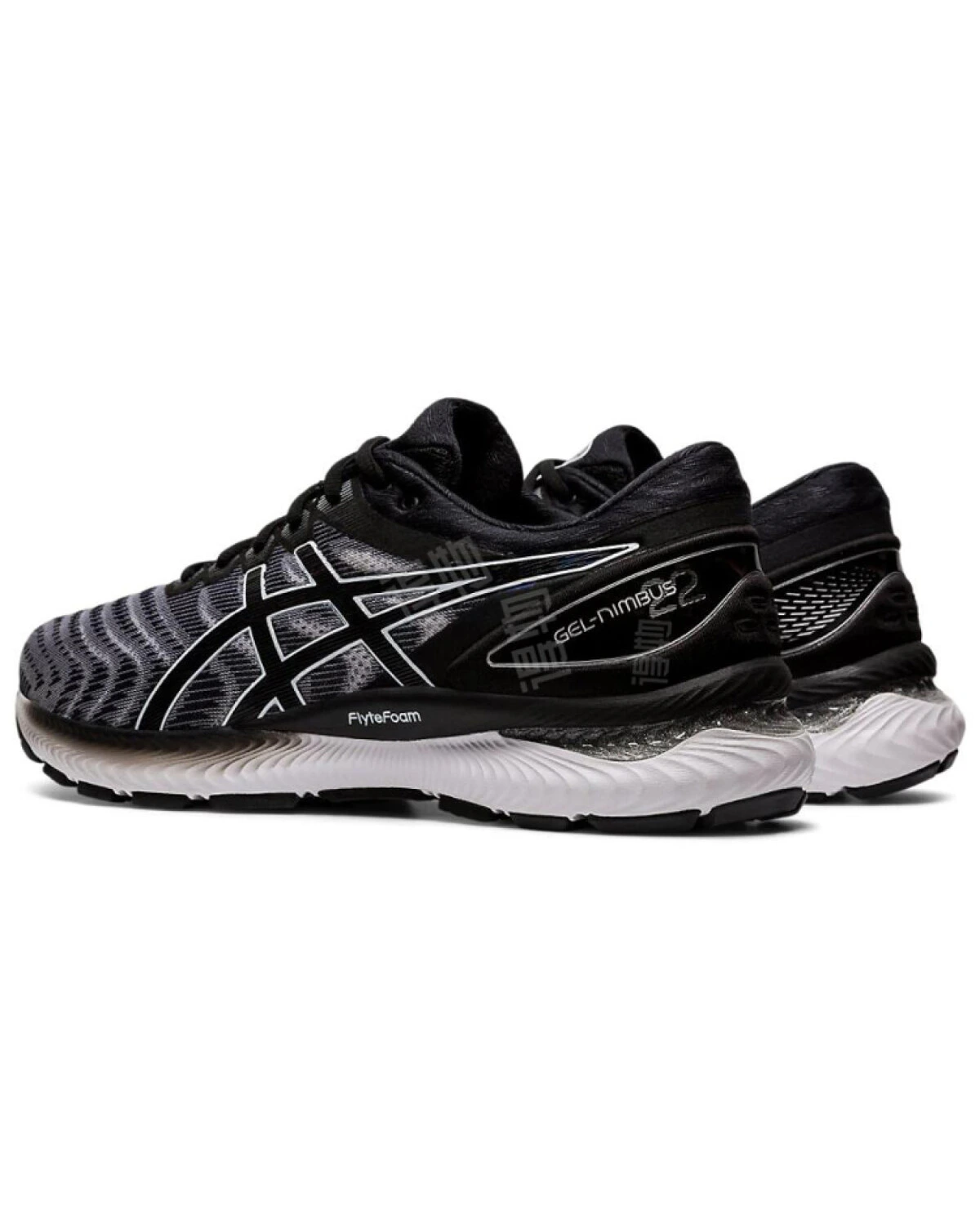 Asics GEL-Nimbus 22 мужские кроссовки черно-белые дышащие износостойкие картинка