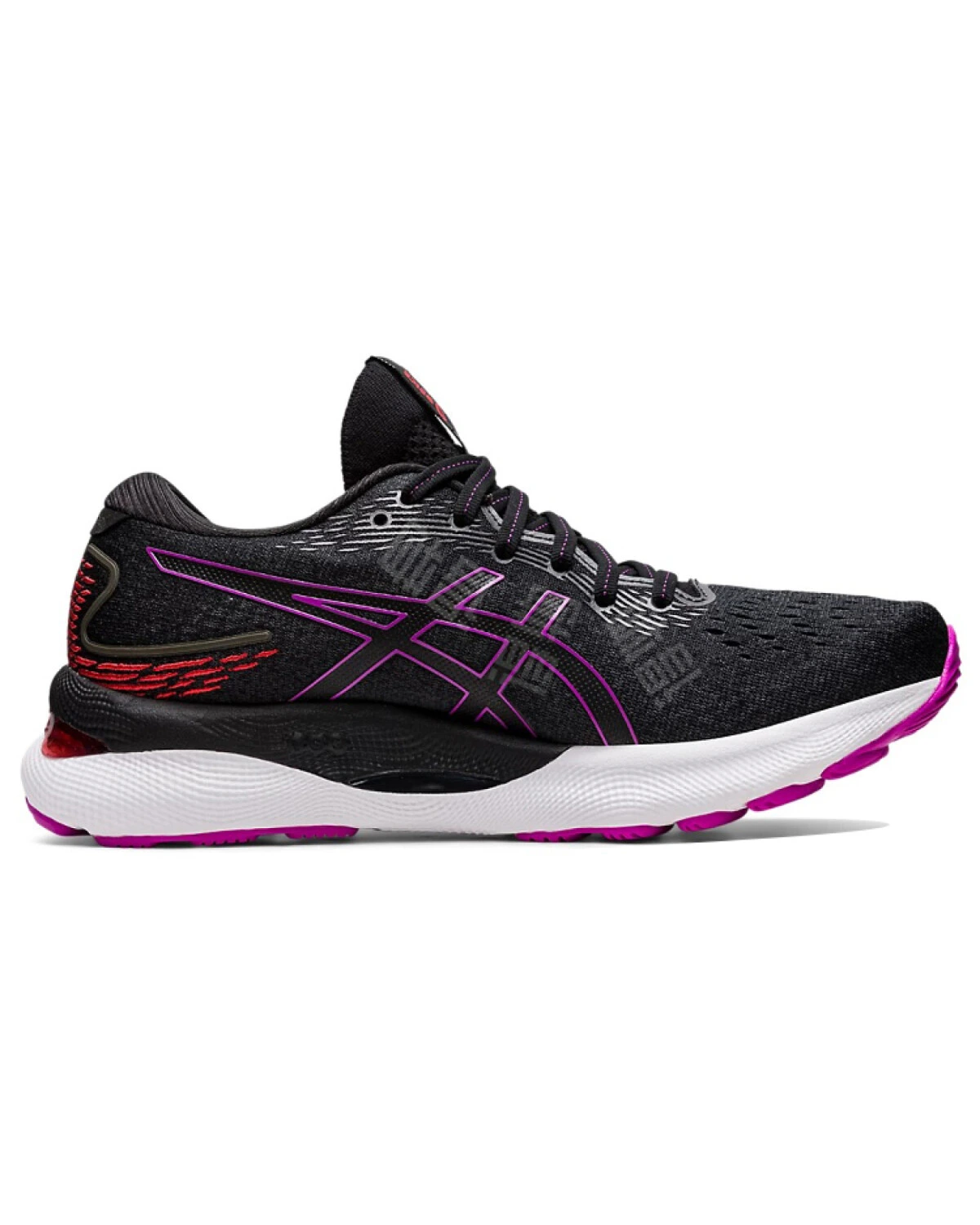 Asics GEL-Nimbus 24 женские кроссовки для бега с амортизацией черно-фиолетовые картинка