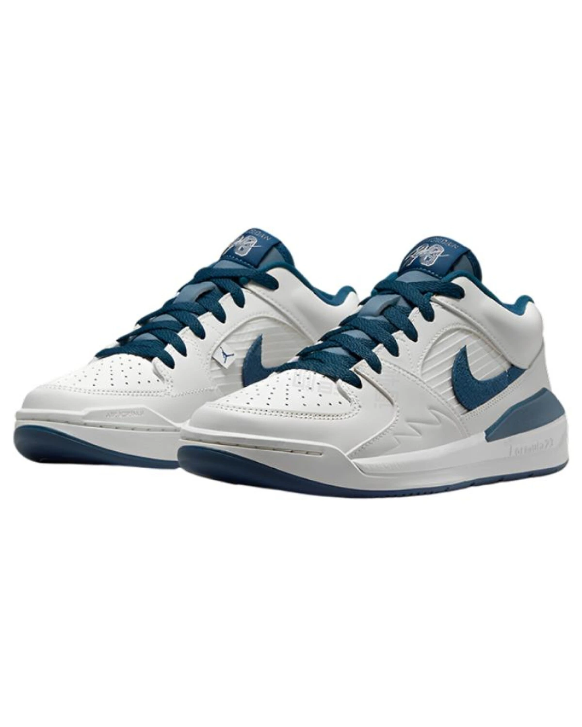 Jordan Stadium 90 "White Teal" женские кроссовки из синтетики бело-голубые картинка