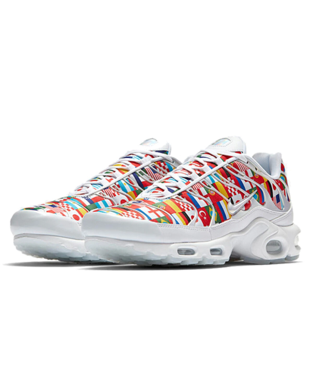 Nike Air Max Plus унисекс кроссовки беговые белые из кожи картинка
