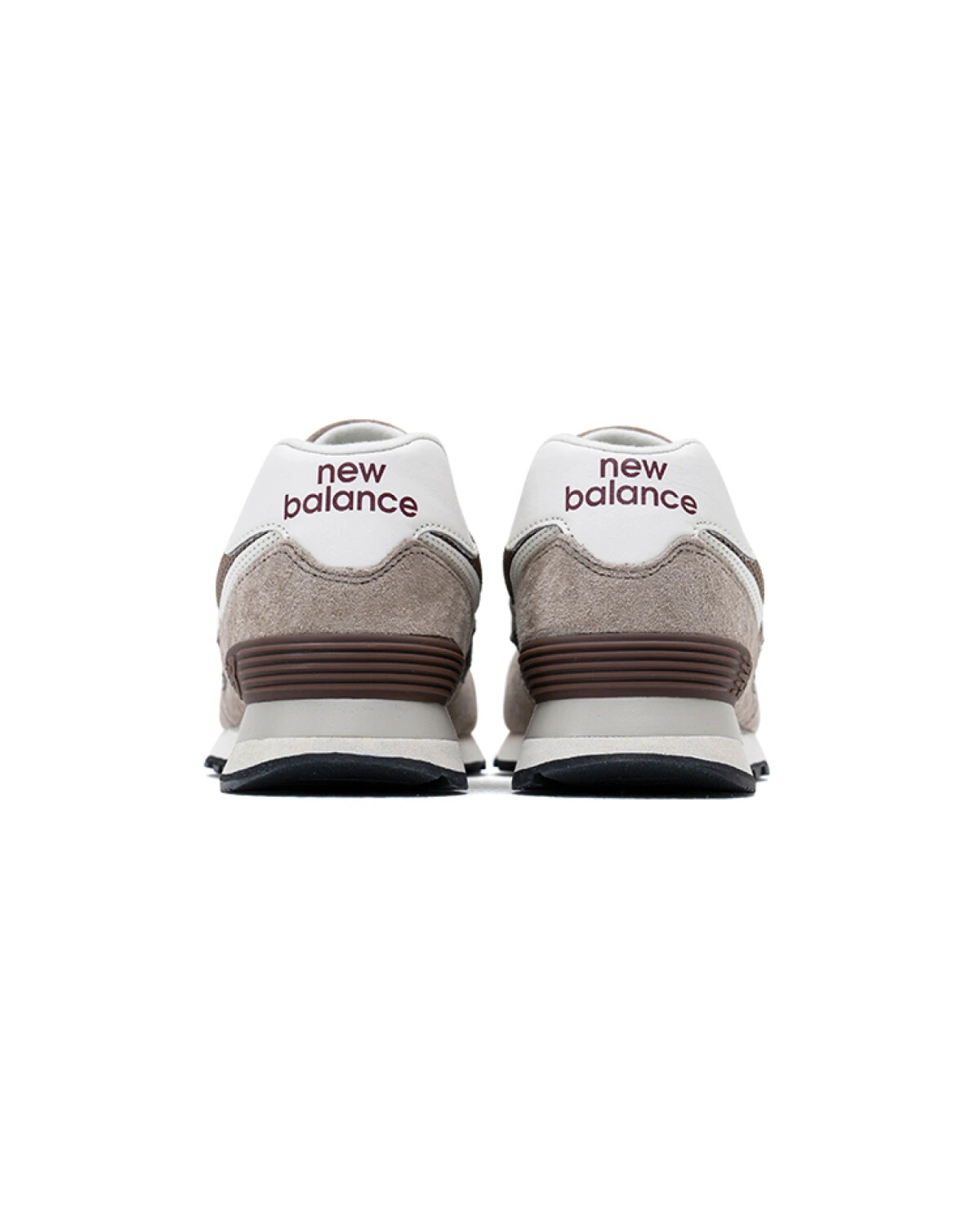 New Balance 574 унисекс кроссовки из кожи коричневые картинка