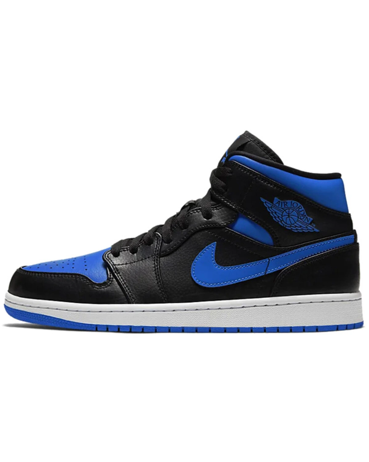 Jordan Air Jordan 1 унисекс кроссовки сине-чёрные из кожи и синтетики картинка