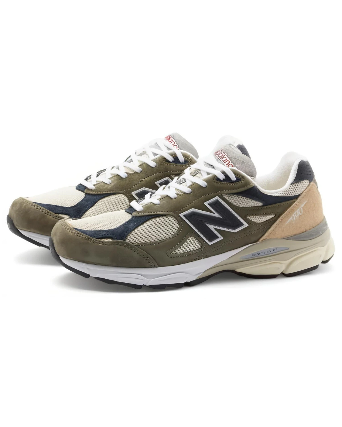 New Balance M990TO3 унисекс кроссовки зеленые коричневые дышащие износостойкие картинка