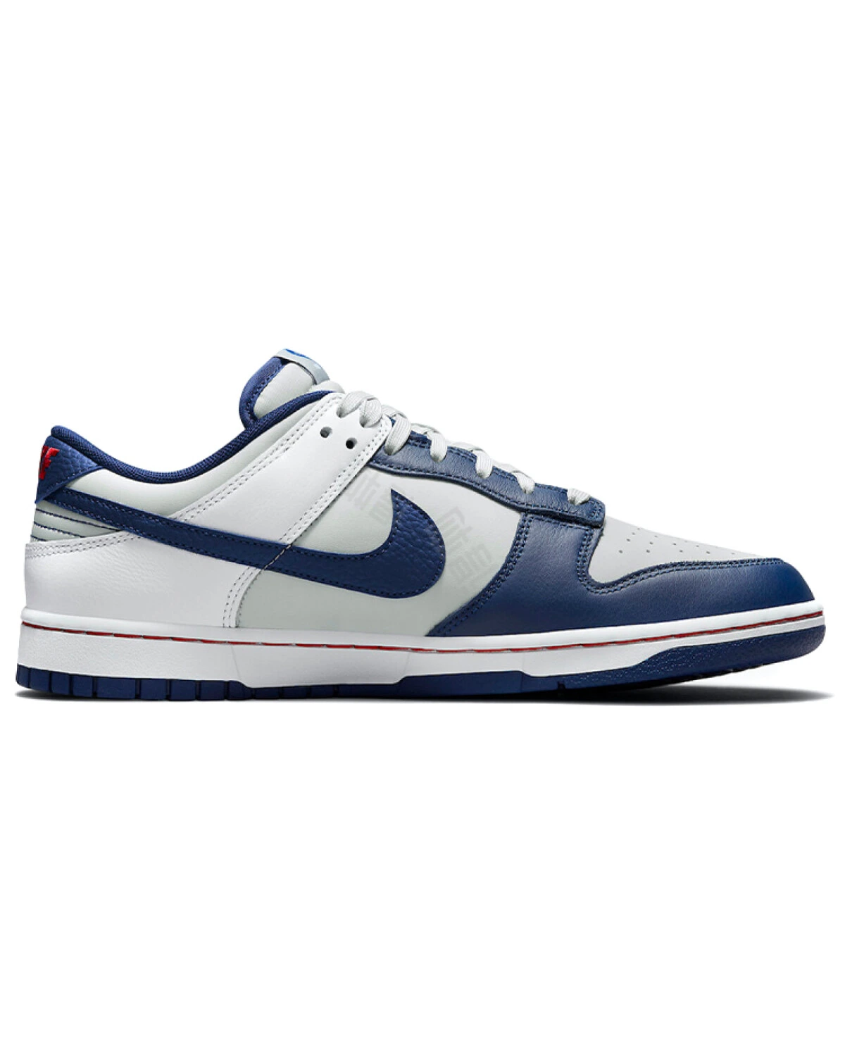 Nike Dunk Low "Brooklyn Nets" мужские кроссовки из искусственной кожи серо-белые-синие картинка