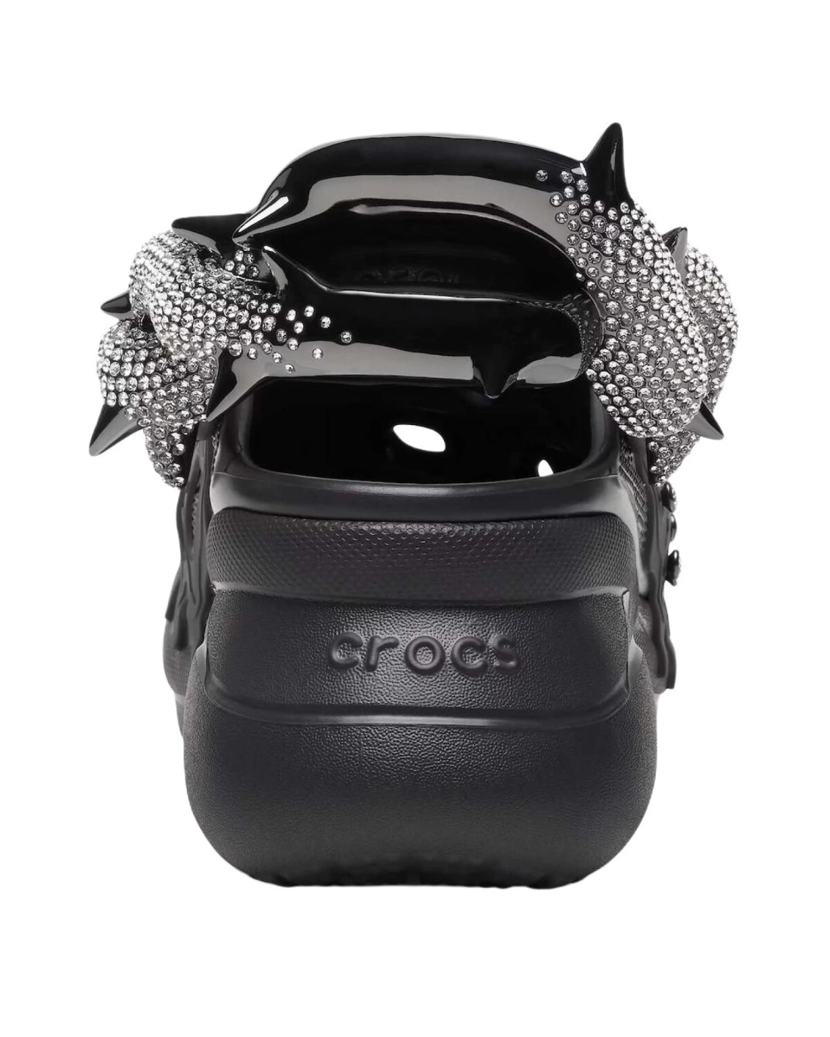Crocs Bae Clog Swarovski сабо черные с платформой картинка
