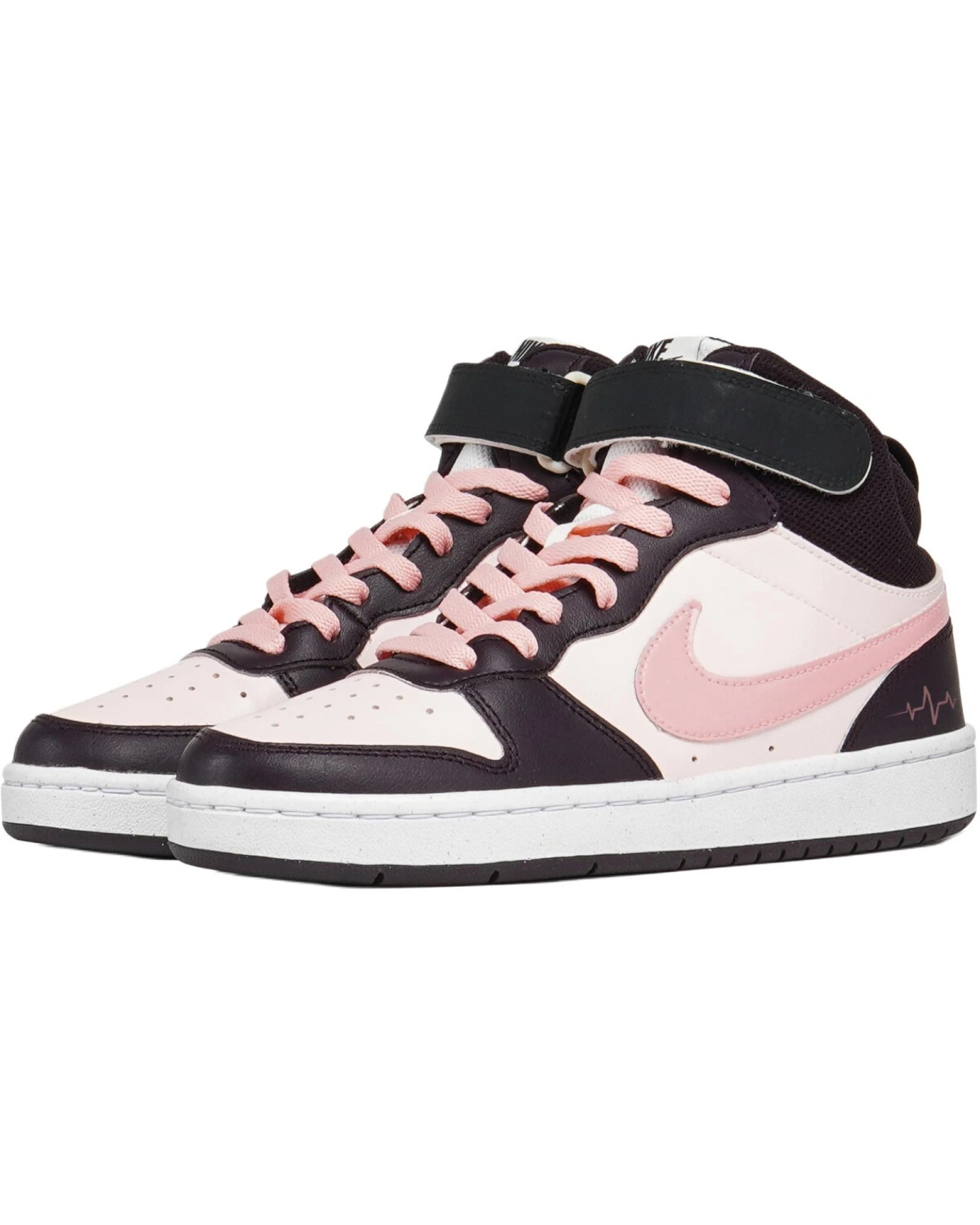 Nike Court Borough 2 детские кроссовки высокие розовые картинка