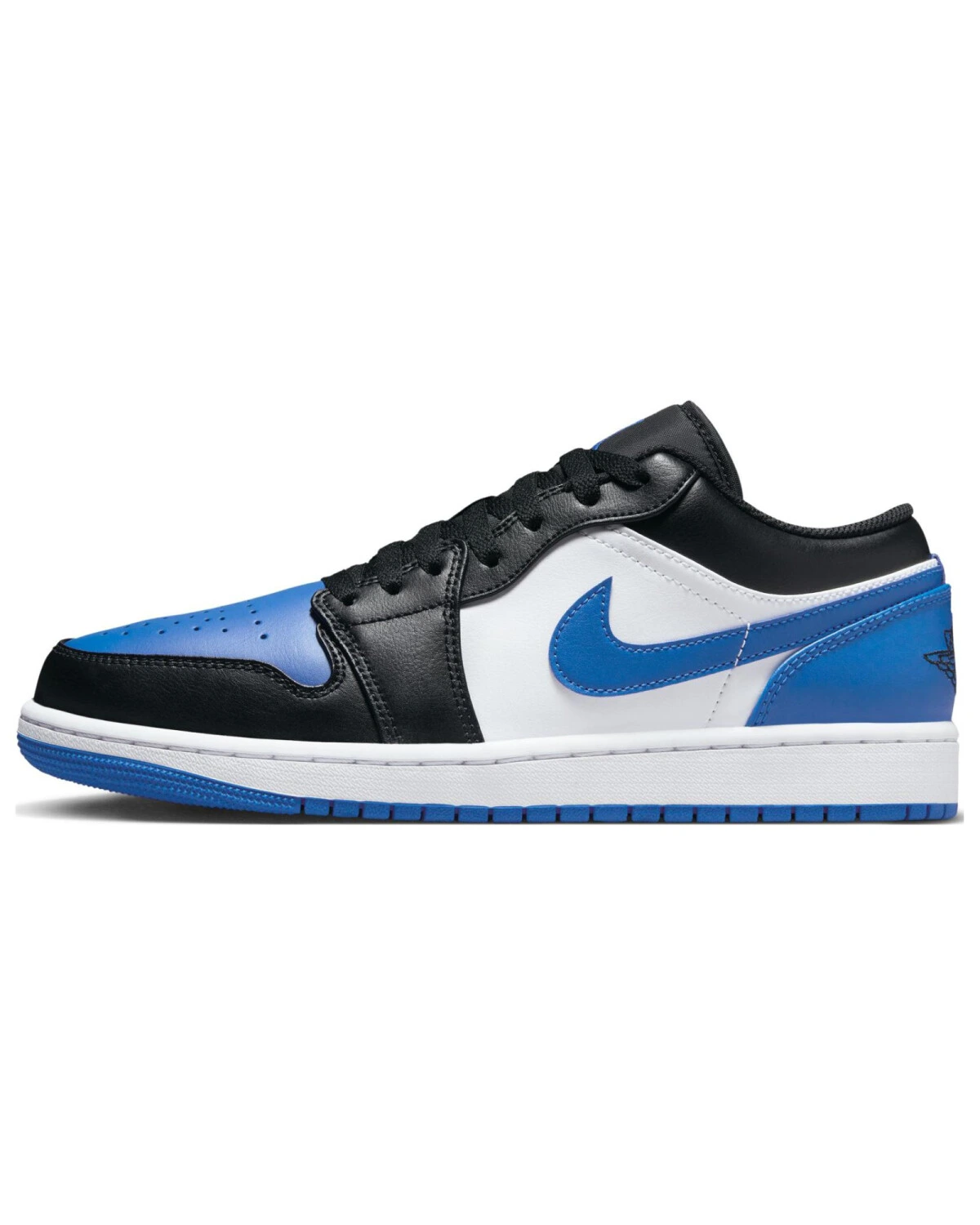 Jordan Air Jordan 1 унисекс кроссовки кожаные черно-белые с синим картинка