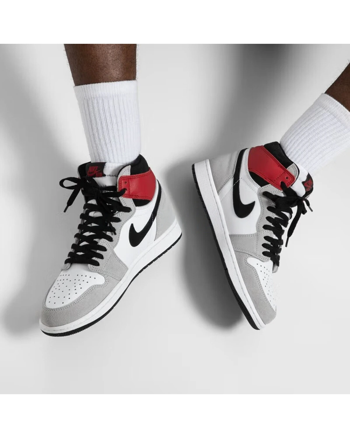 Jordan Air Jordan 1 High OG Smoke Grey детские кроссовки высокие кожаные серые картинка