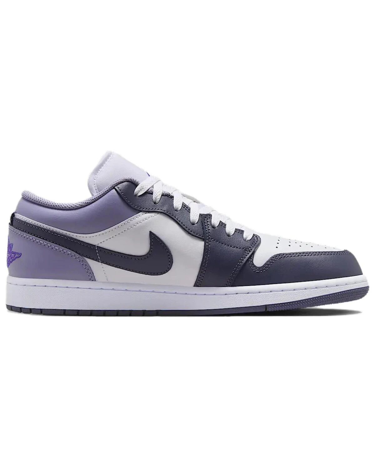 Jordan Air Jordan 1 Low унисекс кроссовки фиолетово-белые с шнуровкой картинка