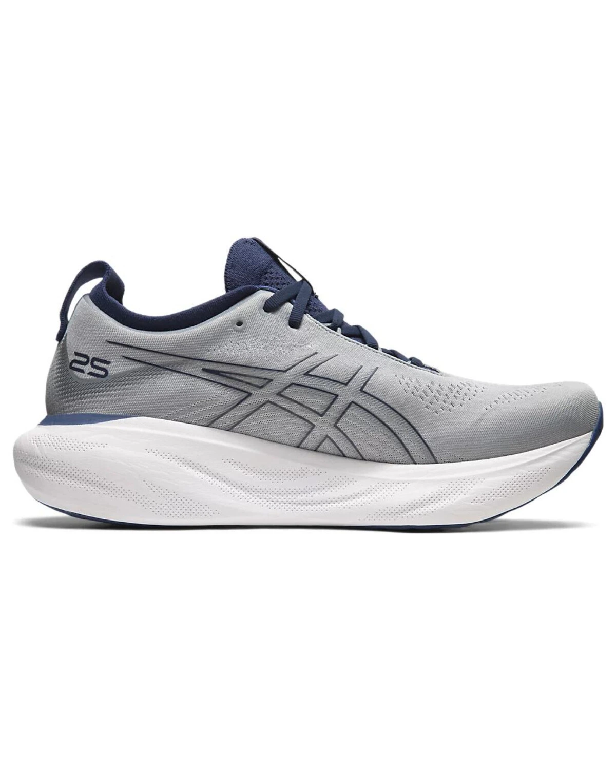 Asics GEL-Nimbus 25 мужские кроссовки для бега с амортизацией и дышащим верхом серо-голубые картинка