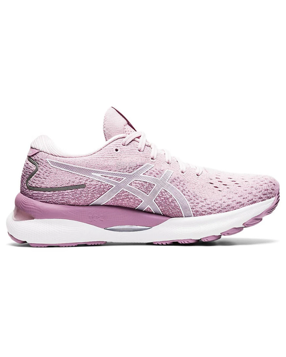 Asics GEL-Nimbus 24 женские кроссовки с амортизацией розово-белые картинка