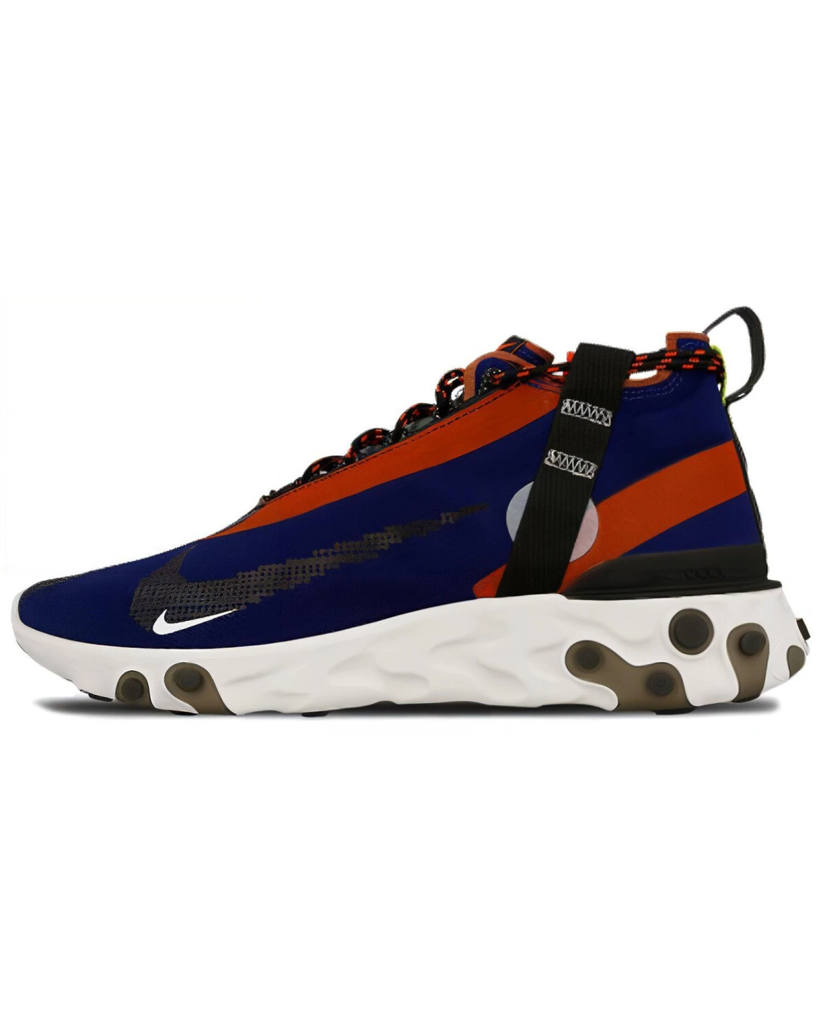 Nike ISPA Mid Top унисекс кроссовки средние синие из текстиля с платформой картинка