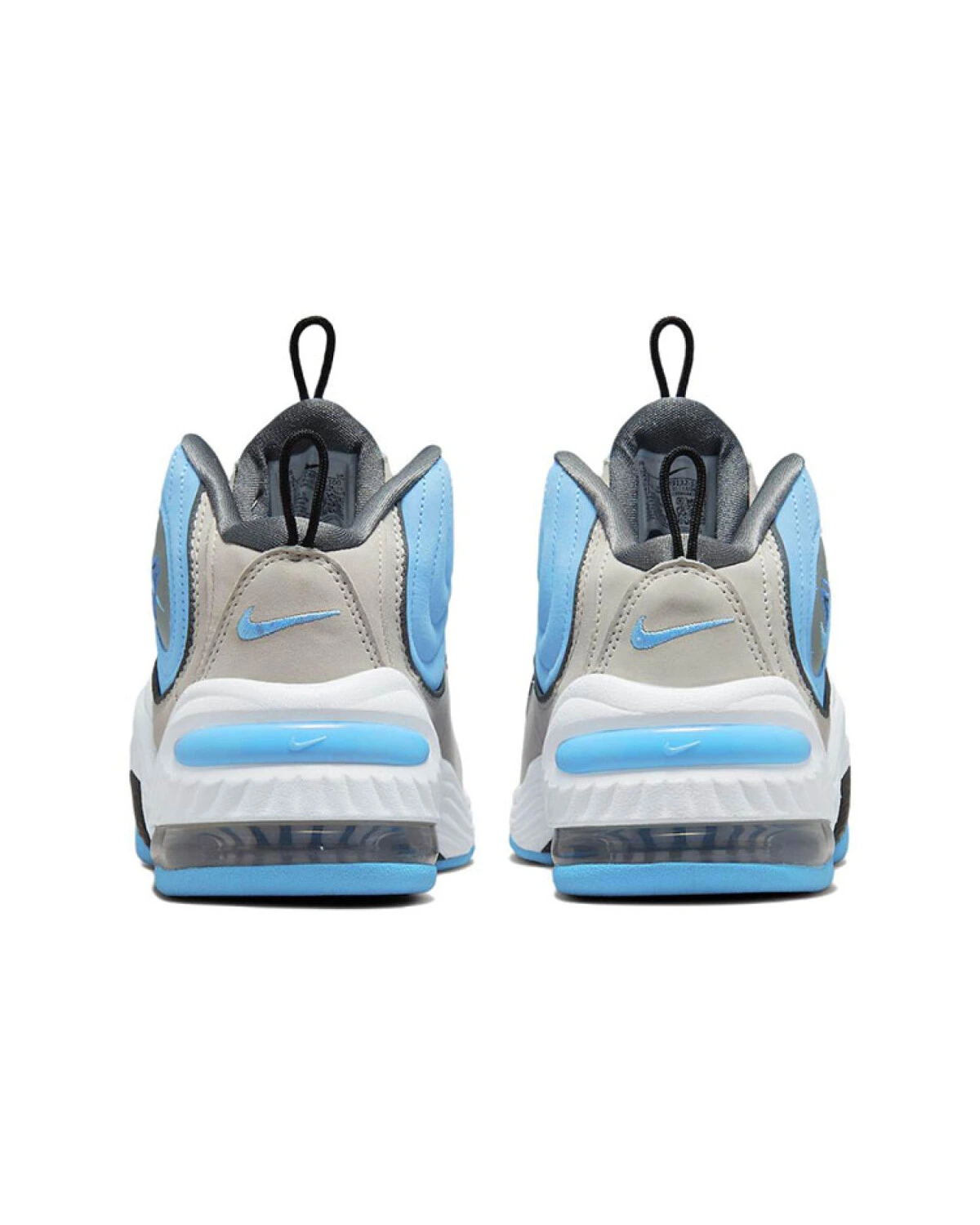 Nike Air Max Penny 2 Social Status баскетбольные кроссовки серо-голубые из замши и кожи картинка