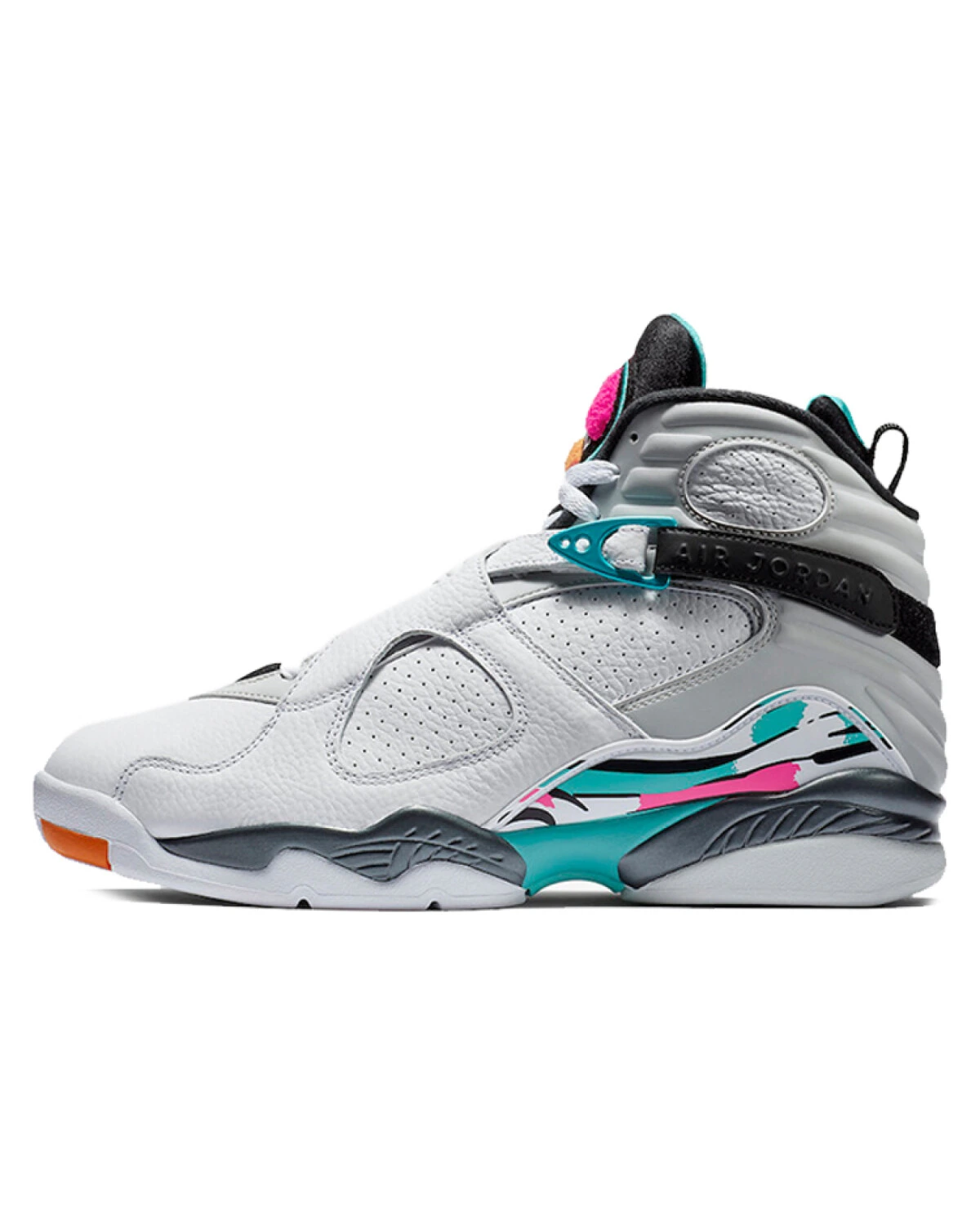 Jordan Air Jordan 8 мужские кроссовки высокие серые с синим картинка