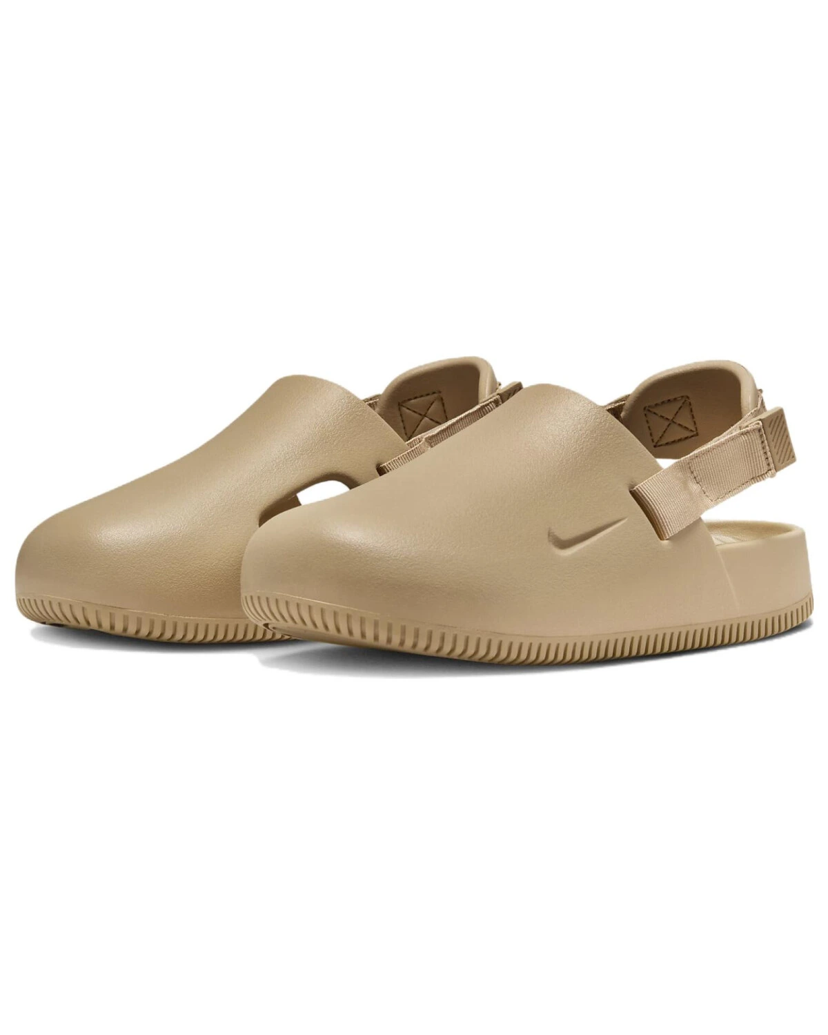 Nike Calm женские сабо синтетические бежевые с антискользящей подошвой картинка
