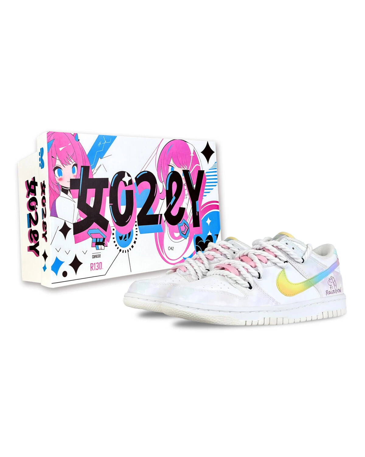 Nike Dunk детские кроссовки пастельные антискользящие картинка