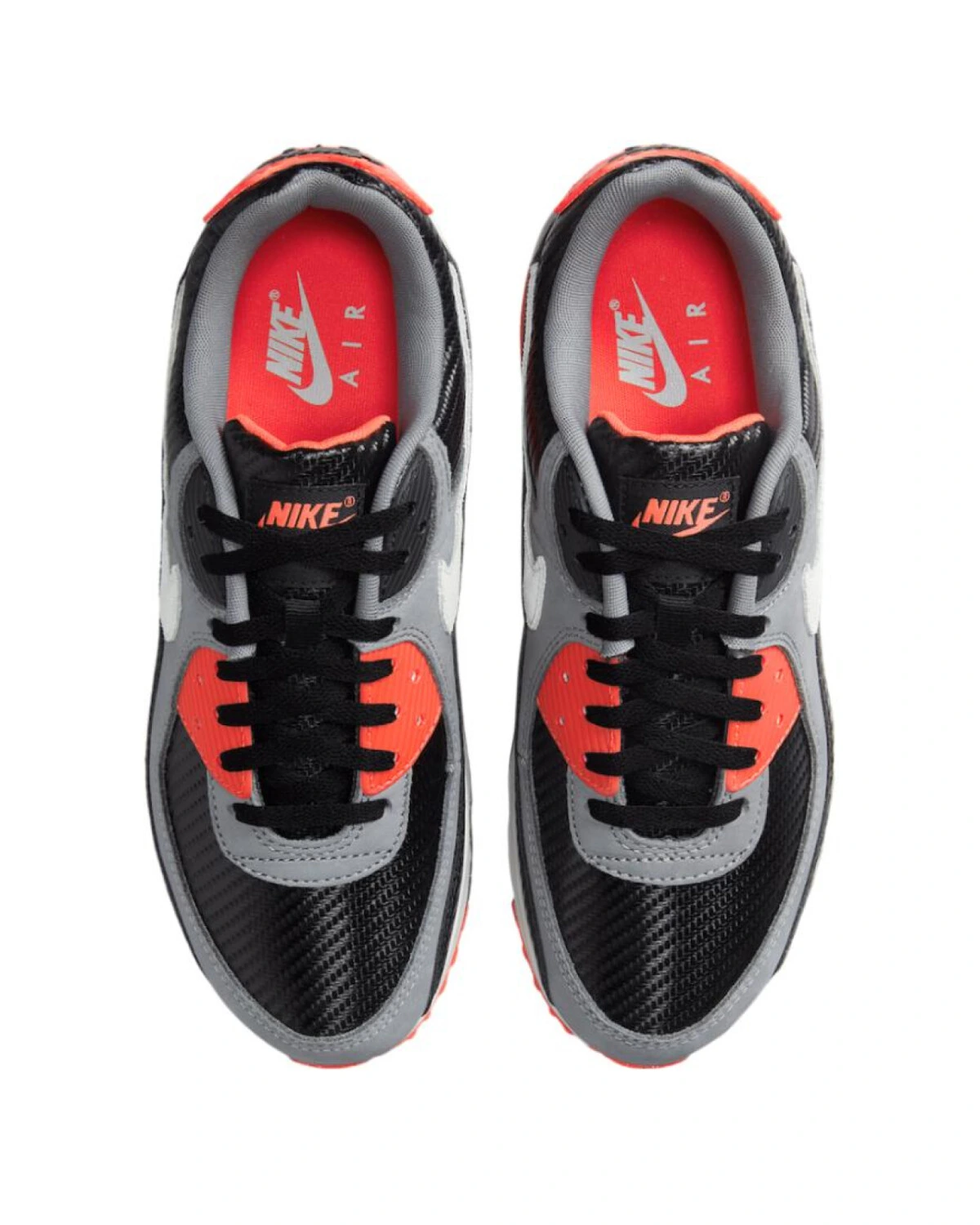 Nike Air Max 90 Premium мужские кроссовки черно-серо-красные повседневные картинка