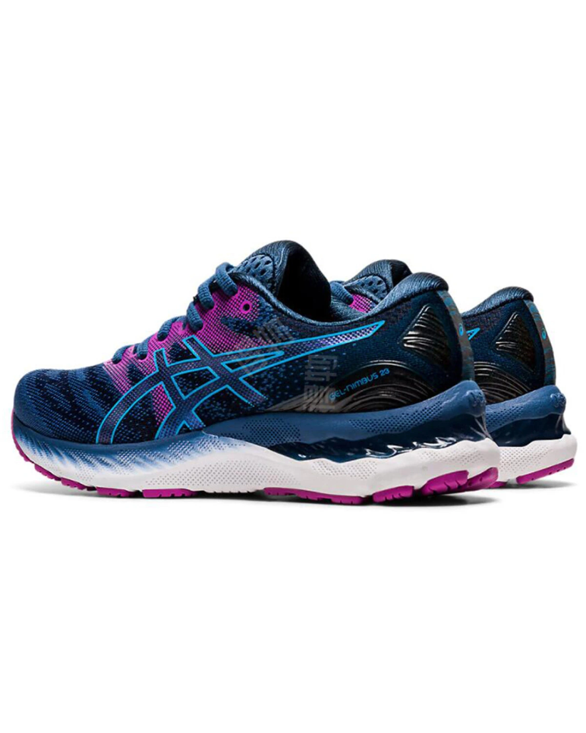 Asics GEL-Nimbus 23 женские спортивные кроссовки для бега темно-синие картинка