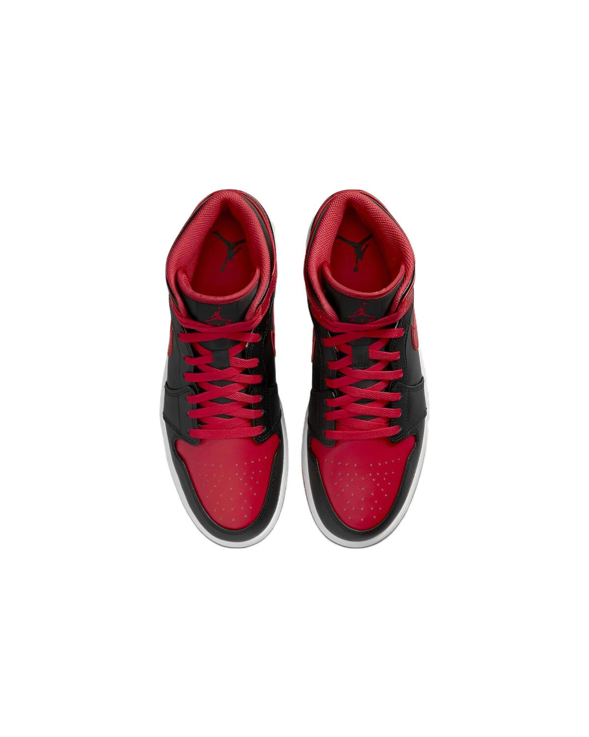 Jordan Air Jordan 1 унисекс кроссовки мид-топ черно-красные картинка