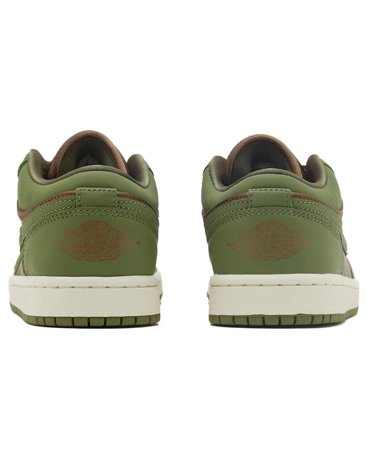 Jordan Air Jordan 1 женские кроссовки из ткани зелёно-коричневые картинка