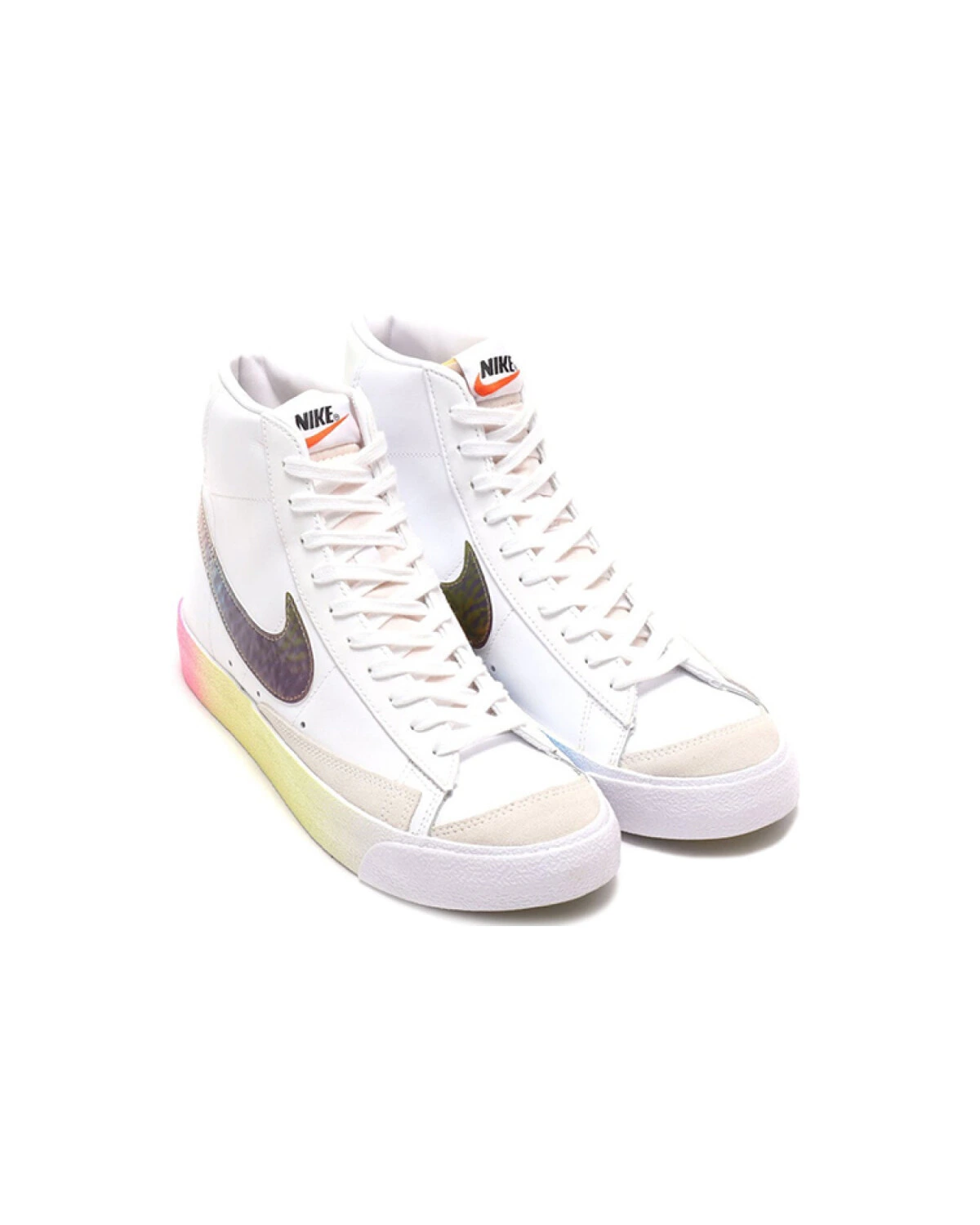 Nike Blazer MID унисекс кроссовки кожаные белые картинка