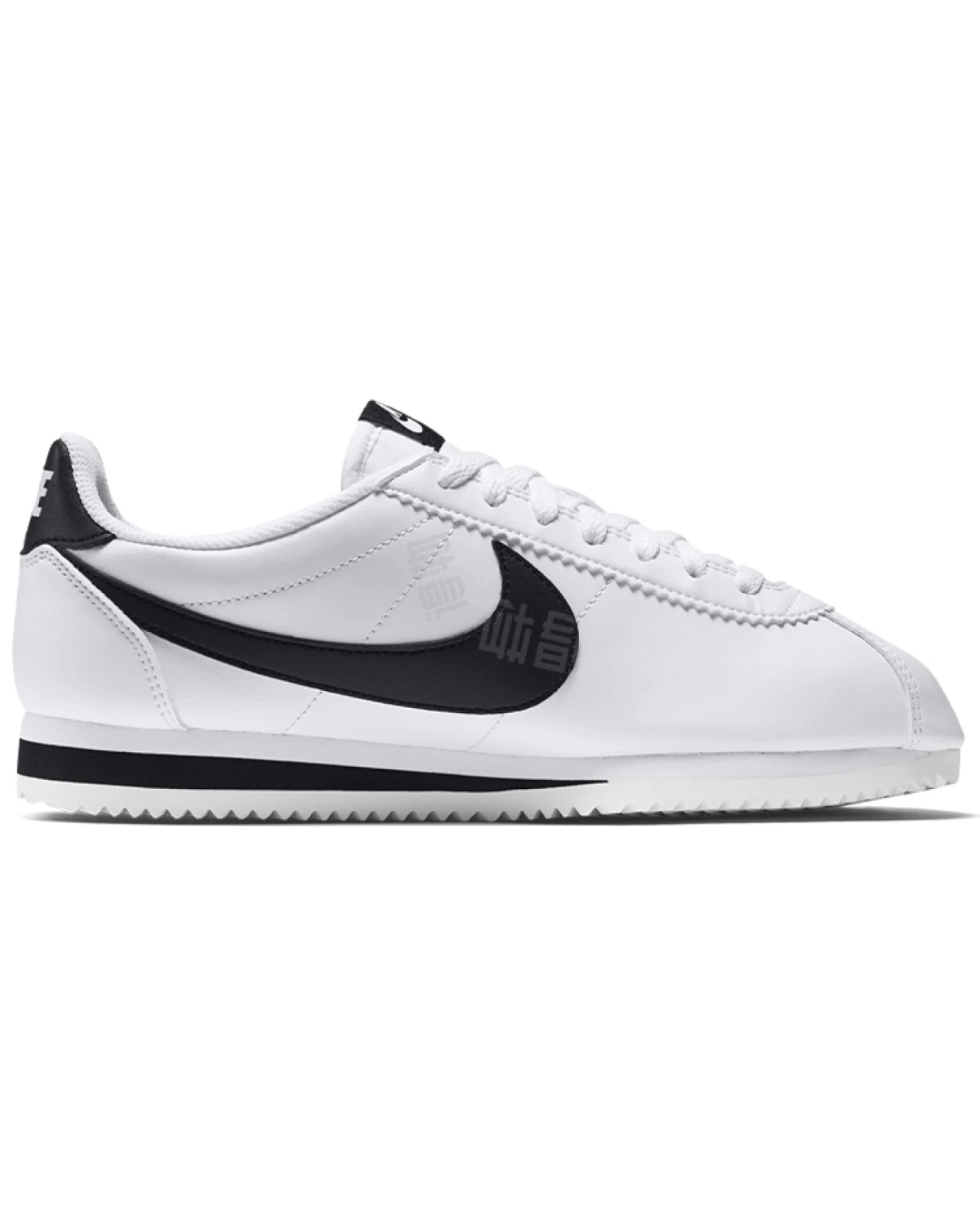 Nike Cortez женские кроссовки бело-чёрные из синтетики картинка