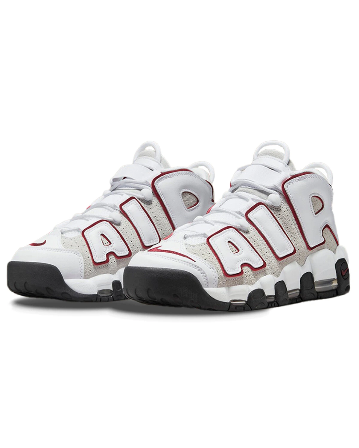 Nike Air More Uptempo мужские спортивные кроссовки средние бело-красные картинка