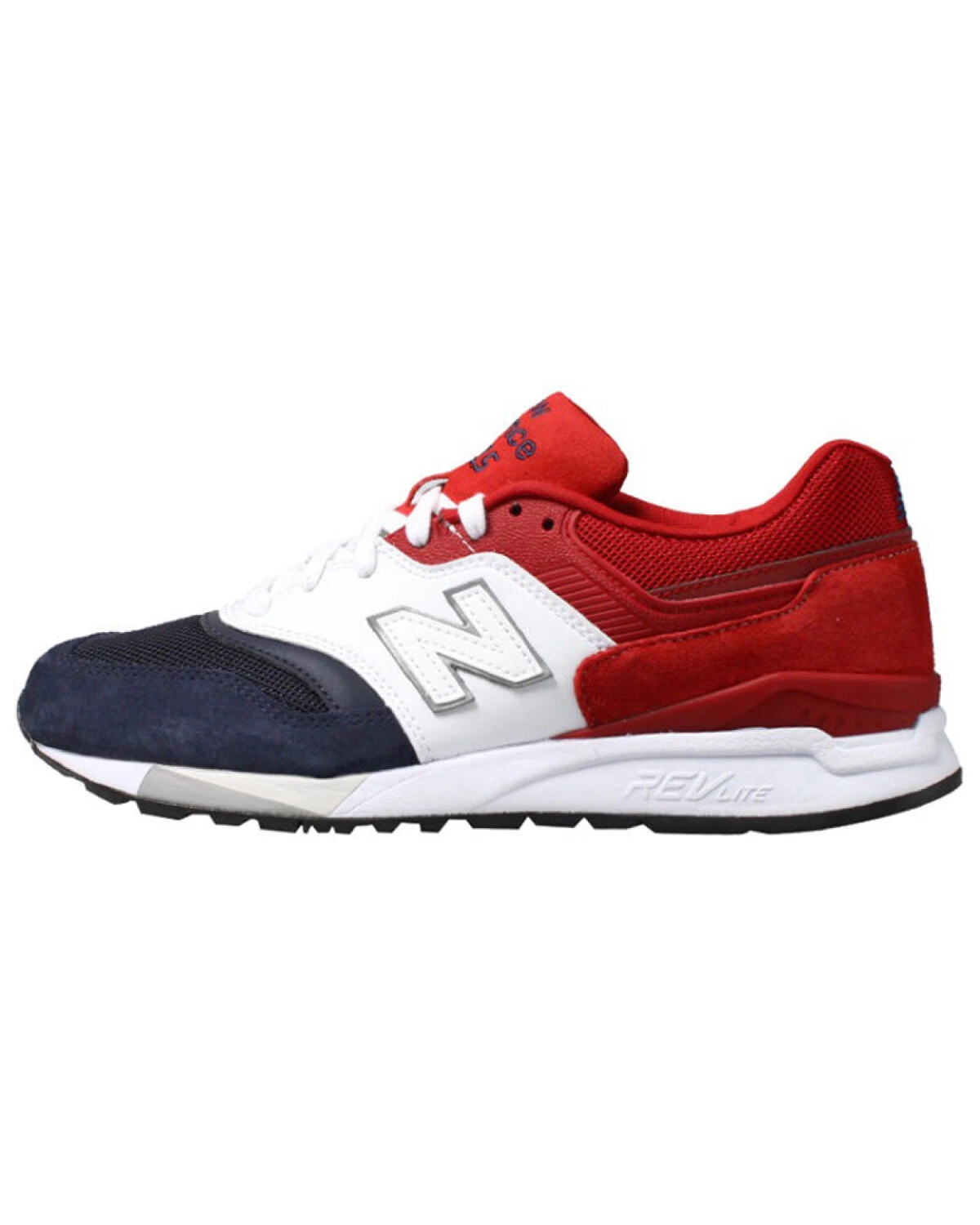 New Balance 997H унисекс кроссовки красно-белые с синим картинка