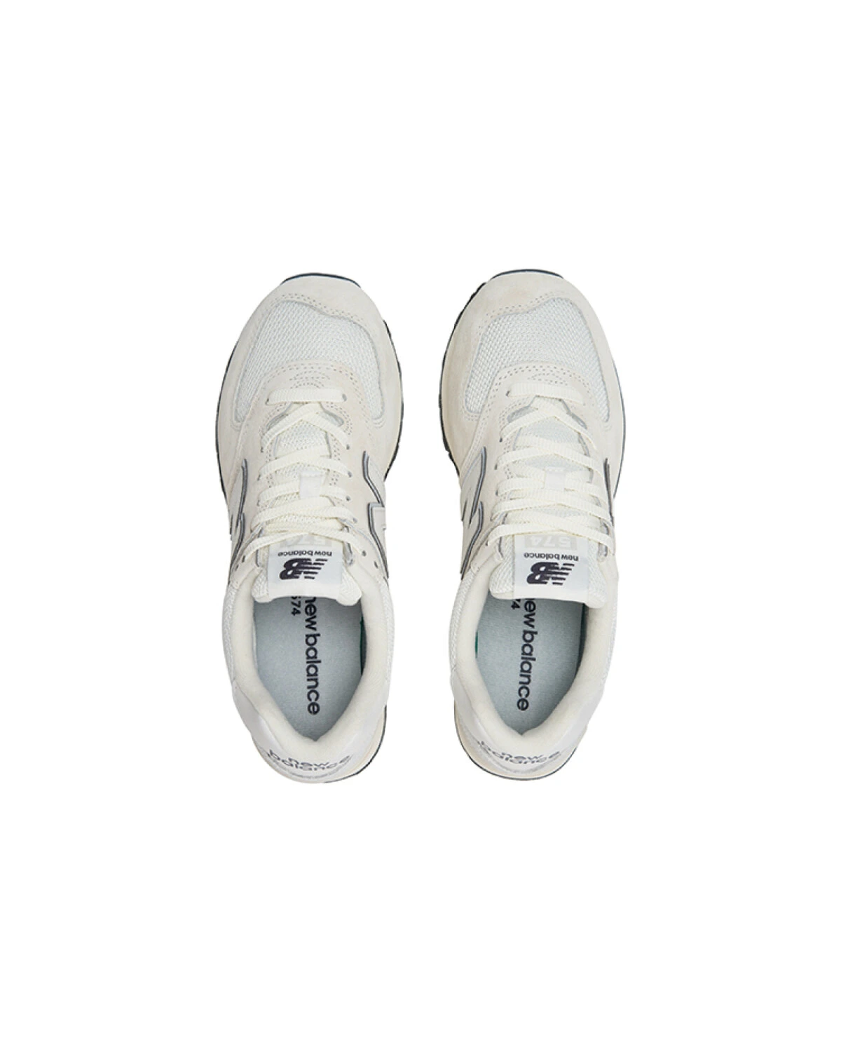 New Balance 574 унисекс кроссовки повседневные серо-белые картинка