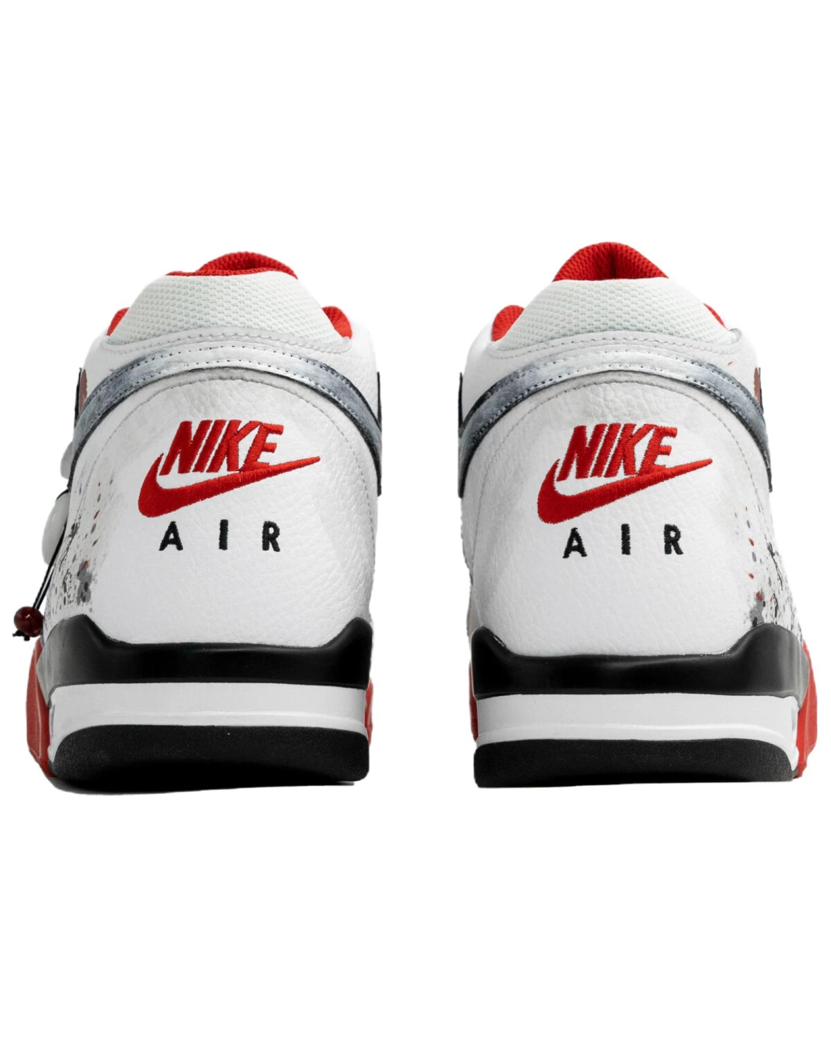 Nike Flight Legacy unisex баскетбольные кроссовки черно-белые с красными акцентами картинка