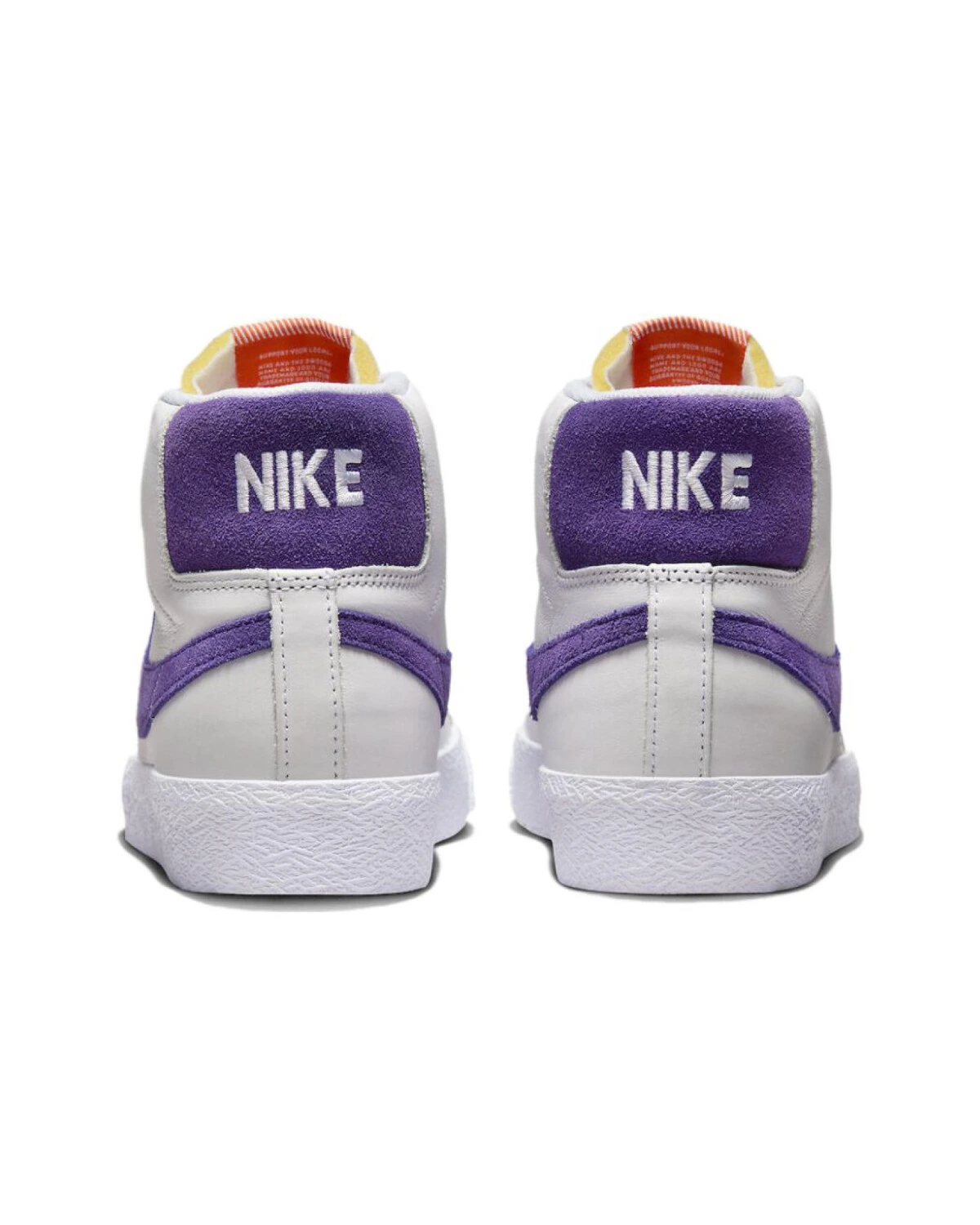 Nike Blazer Mid мужские кроссовки износостойкие бело-фиолетовые картинка