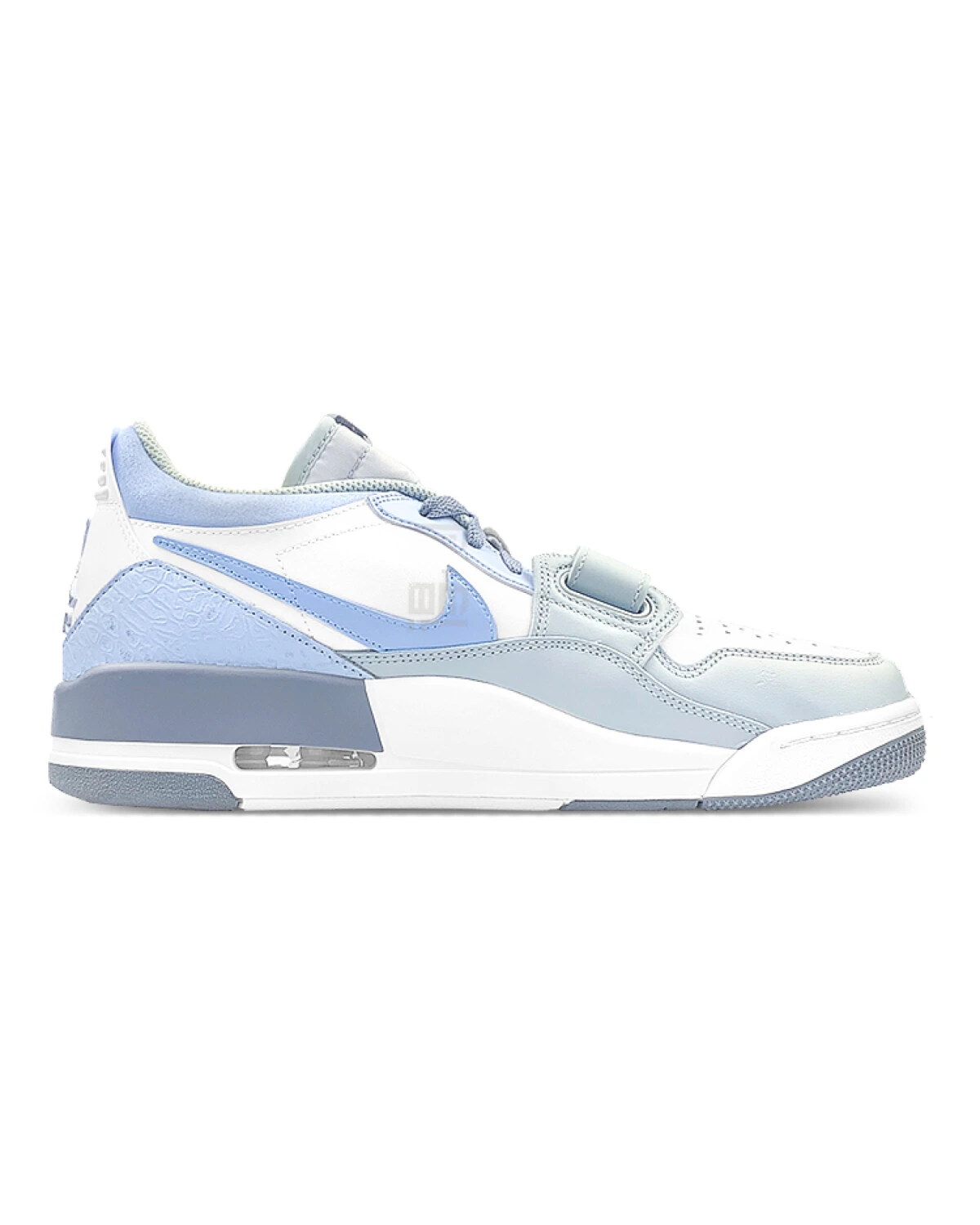Jordan Legacy 312 MAY Manufacturing Мужские кеды бело-голубые с зеленым картинка