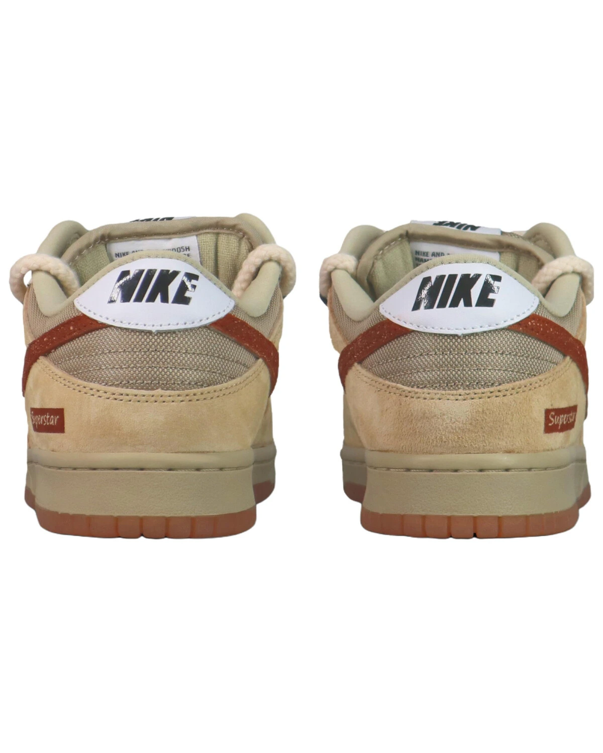 Nike Dunk SB мужские и женские кроссовки коричнево-красные из замши с шнуровкой картинка