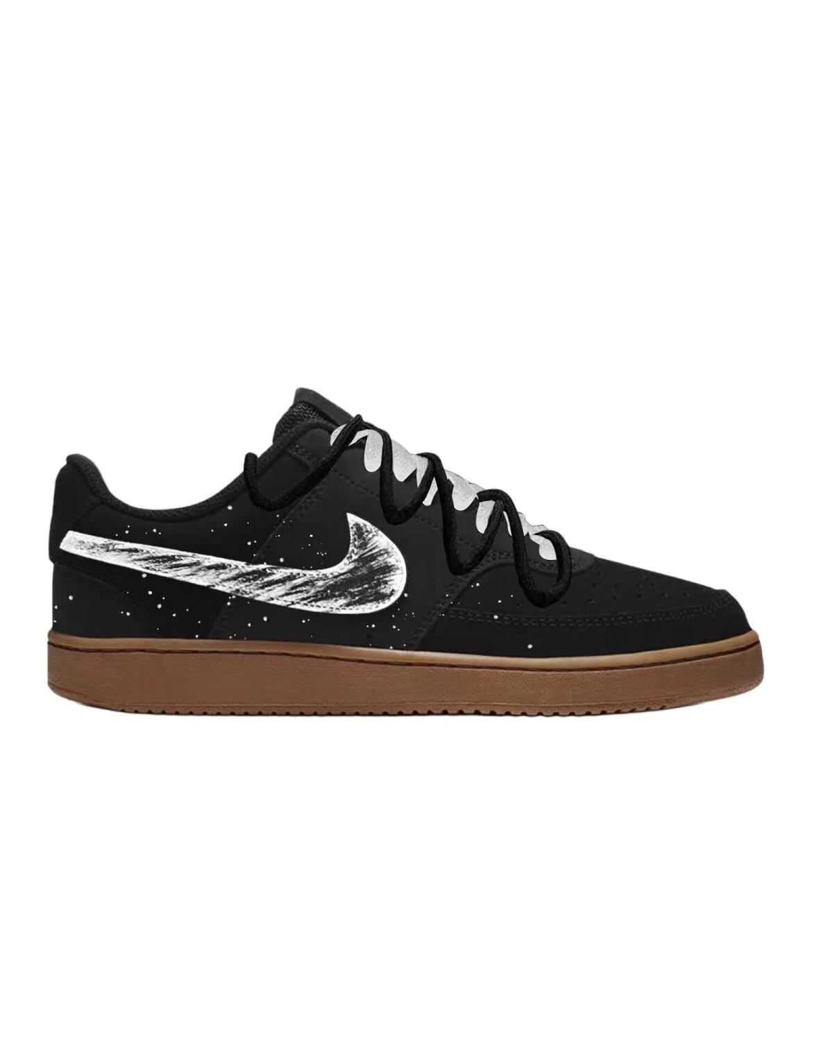 Nike Court Vision 1 unisex кроссовки черно-серые стильные и легкие картинка