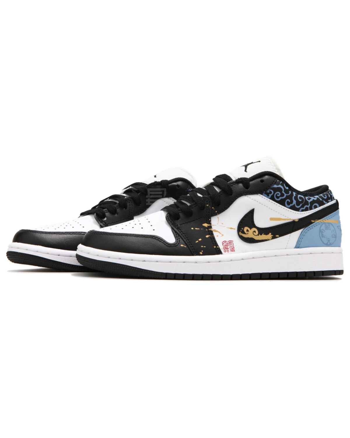 Jordan Air Jordan 1 Low Black Myth Wukong мужские кроссовки бело-синие картинка