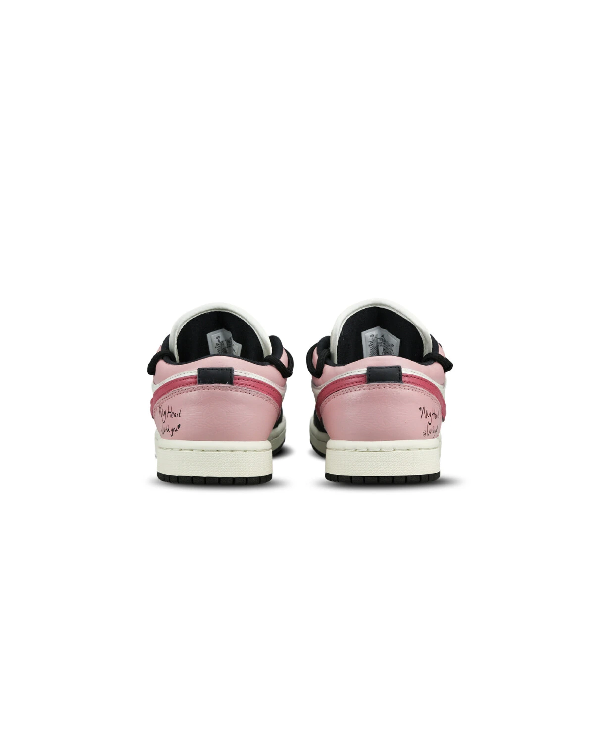 Jordan Air Jordan 1 женские баскетбольные кроссовки черно-розово-белые с амортизацией картинка