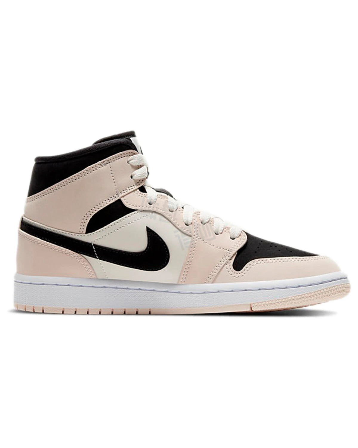 Jordan Air Jordan 1 Mid "Barely Orange" женские кроссовки черно-белые с бежевым картинка
