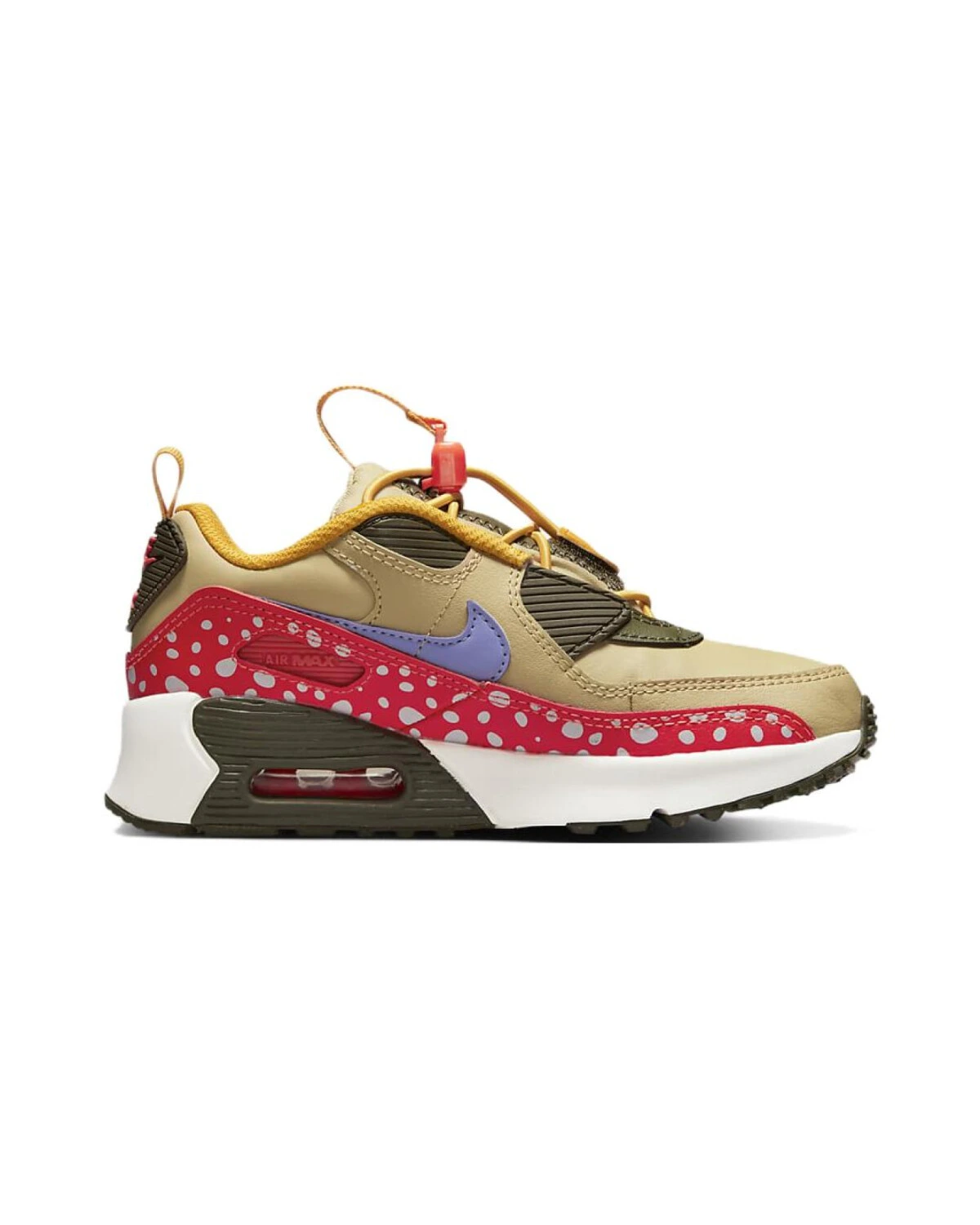 Nike Air Max 90 детские кроссовки коричнево-красные с амортизацией картинка