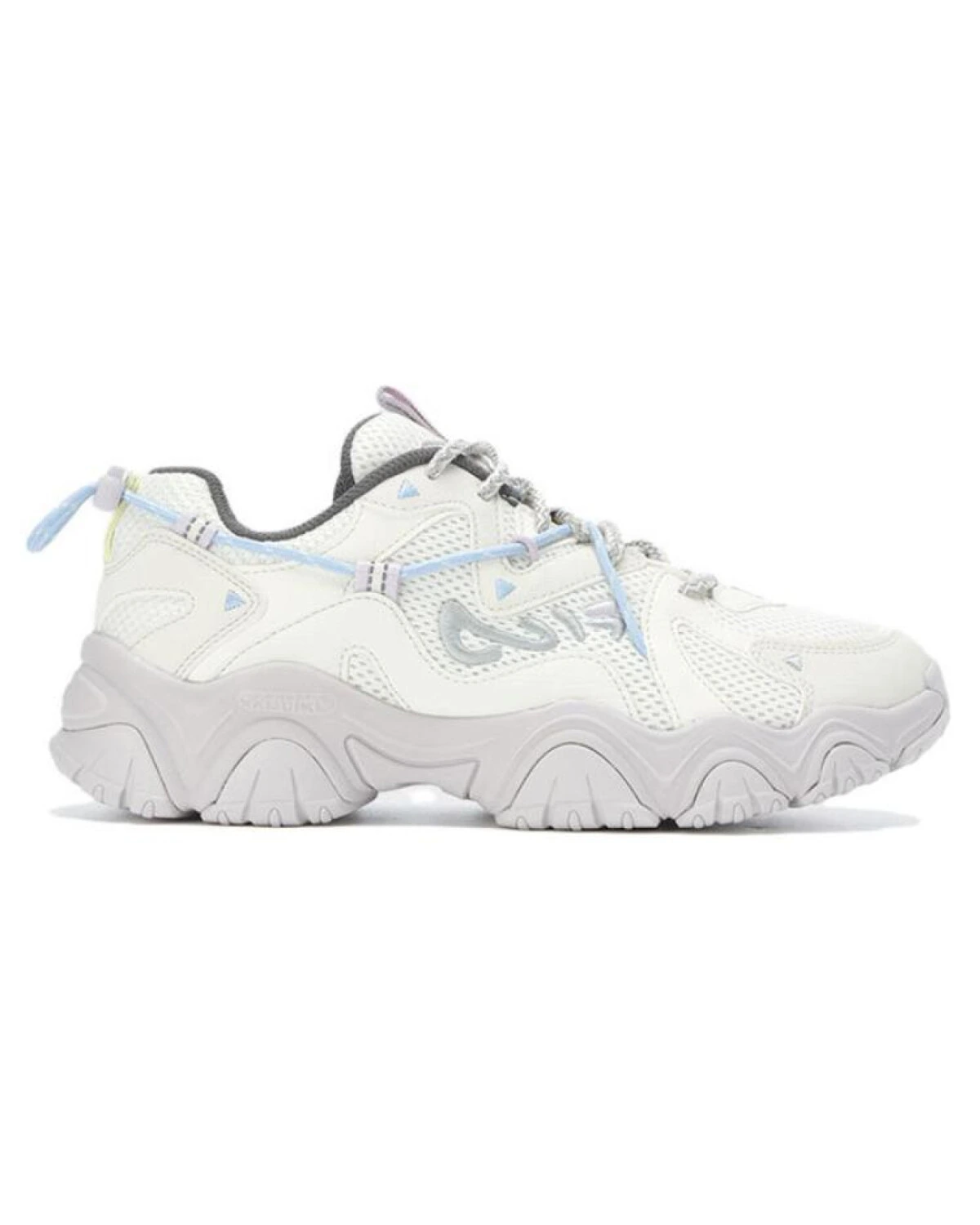 FILA Fluid 4 женские повседневные кроссовки сетчатые молочно-белые с лавандово-серым картинка