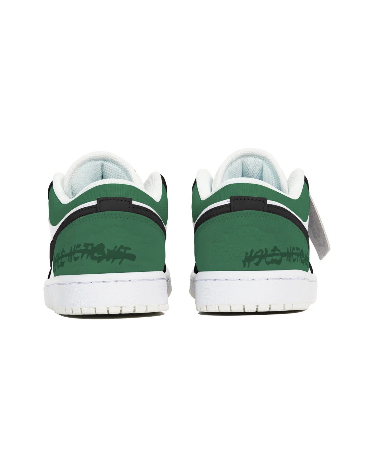 Jordan Air Jordan 1 мужские и женские спортивные кроссовки черно-белые с зеленым ретро картинка